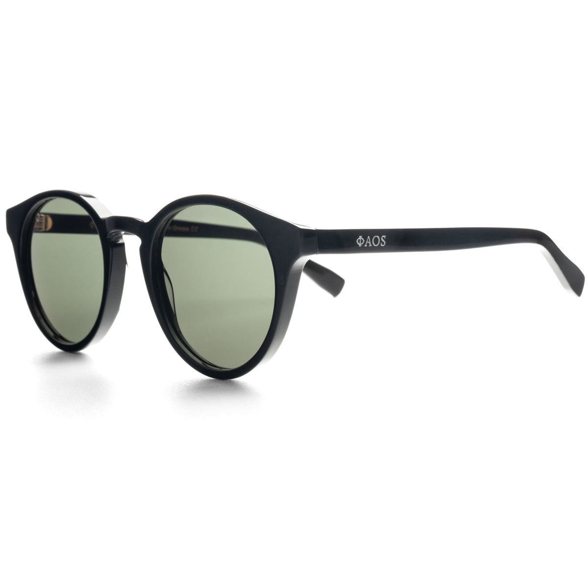 SYROS IN EREVOS BLACK WITH ALGAE GREEN LENSES