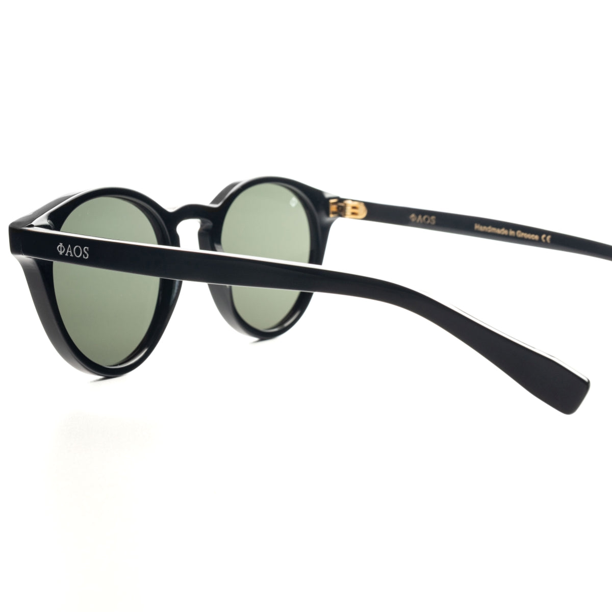 SYROS IN EREVOS BLACK WITH ALGAE GREEN LENSES