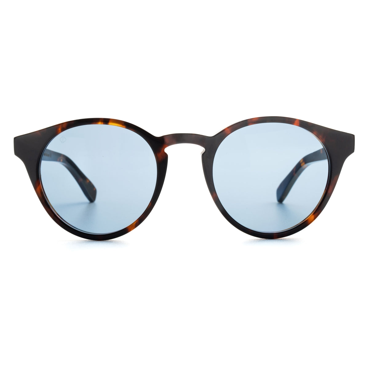 SYROS IN MARBLE BROWN WITH KYANO BLUE LENSES