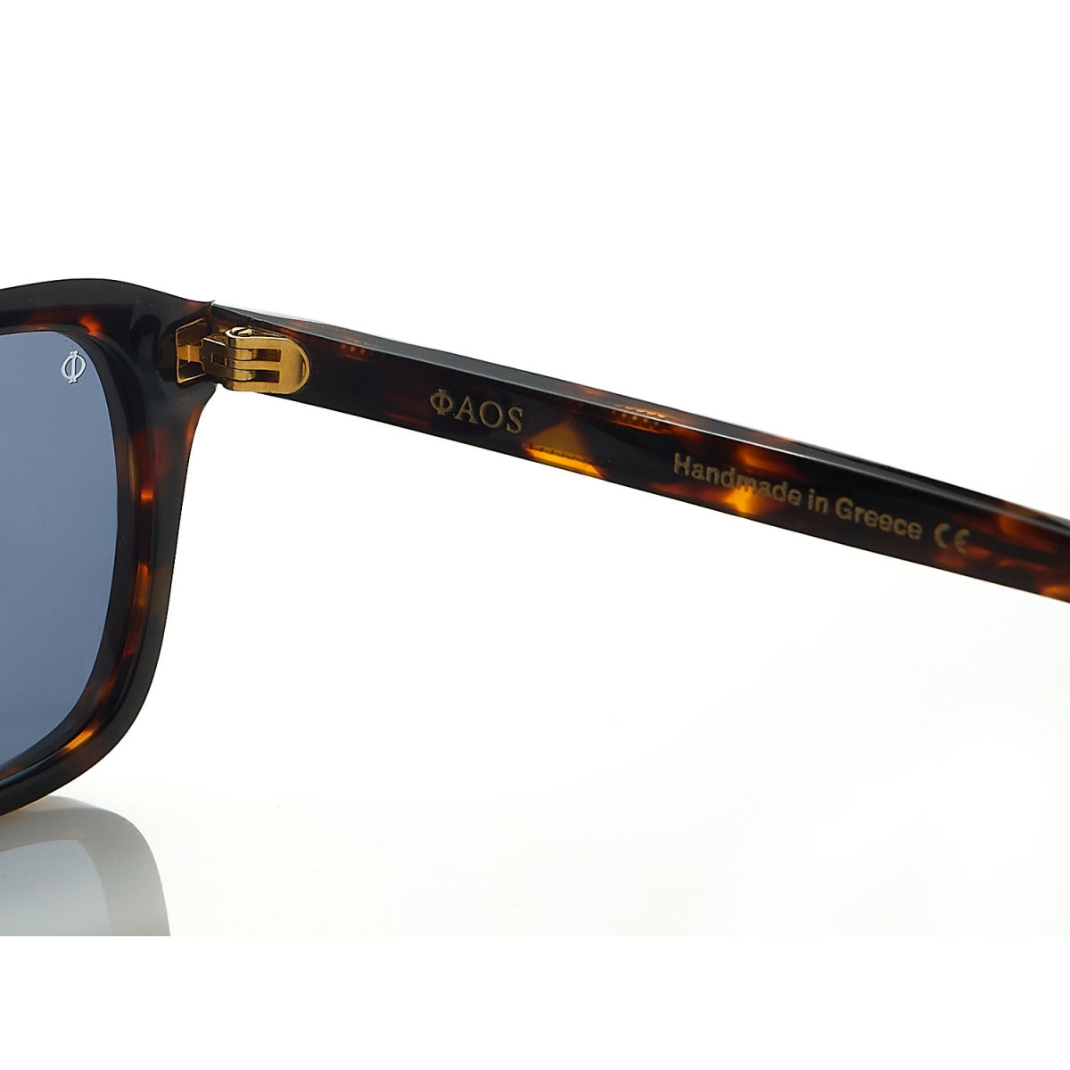 SANTORINI IN MARBLE BROWN WITH AEGEAN BLUE LENSES