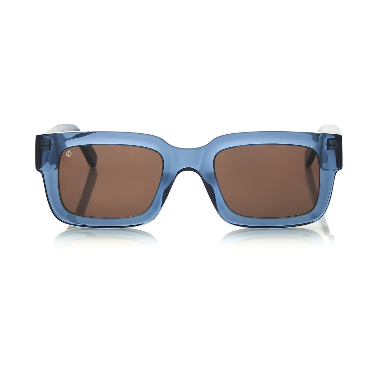 CRETE IN CRYSTAL BLUE WITH STONE BROWN LENSES