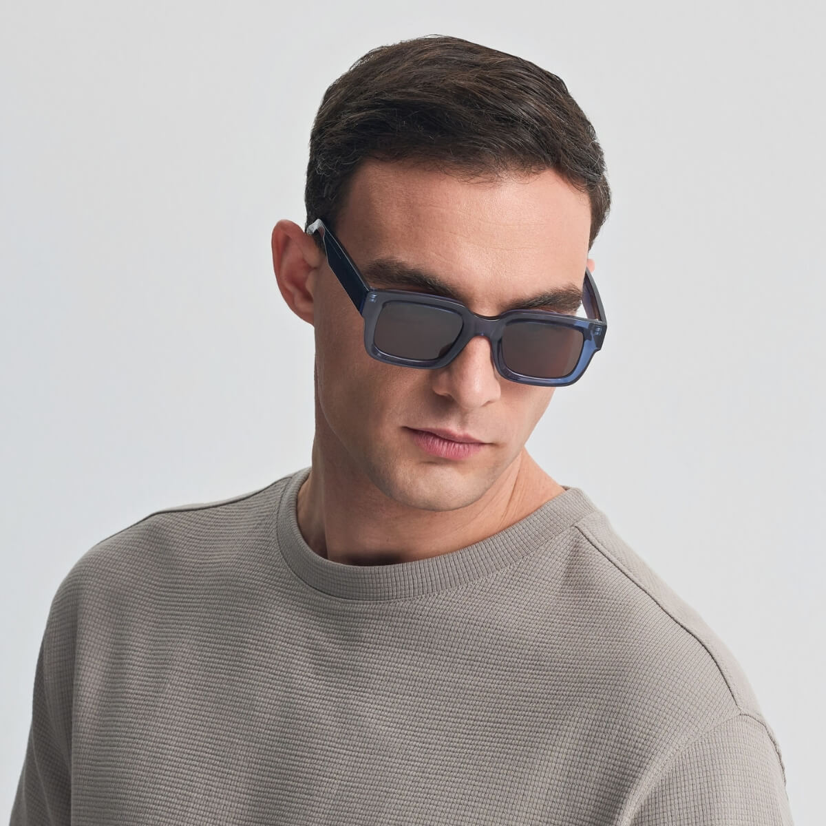 CRETE IN CRYSTAL BLUE WITH STONE BROWN LENSES