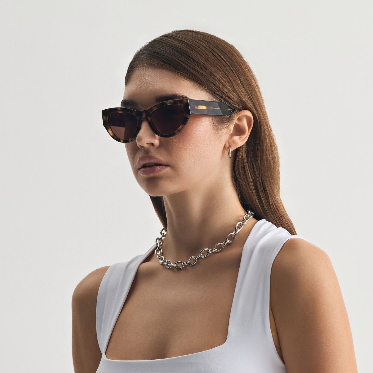 ASTYPALEA IN MARBLE BEIGE WITH STONE BROWN LENSES