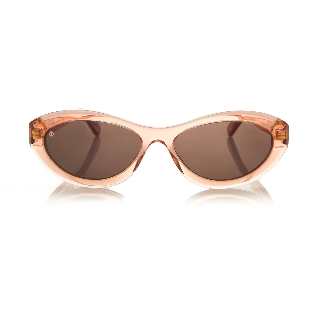 ANTIPAROS IN CRYSTAL PEACH WITH STONE BROWN LENSES