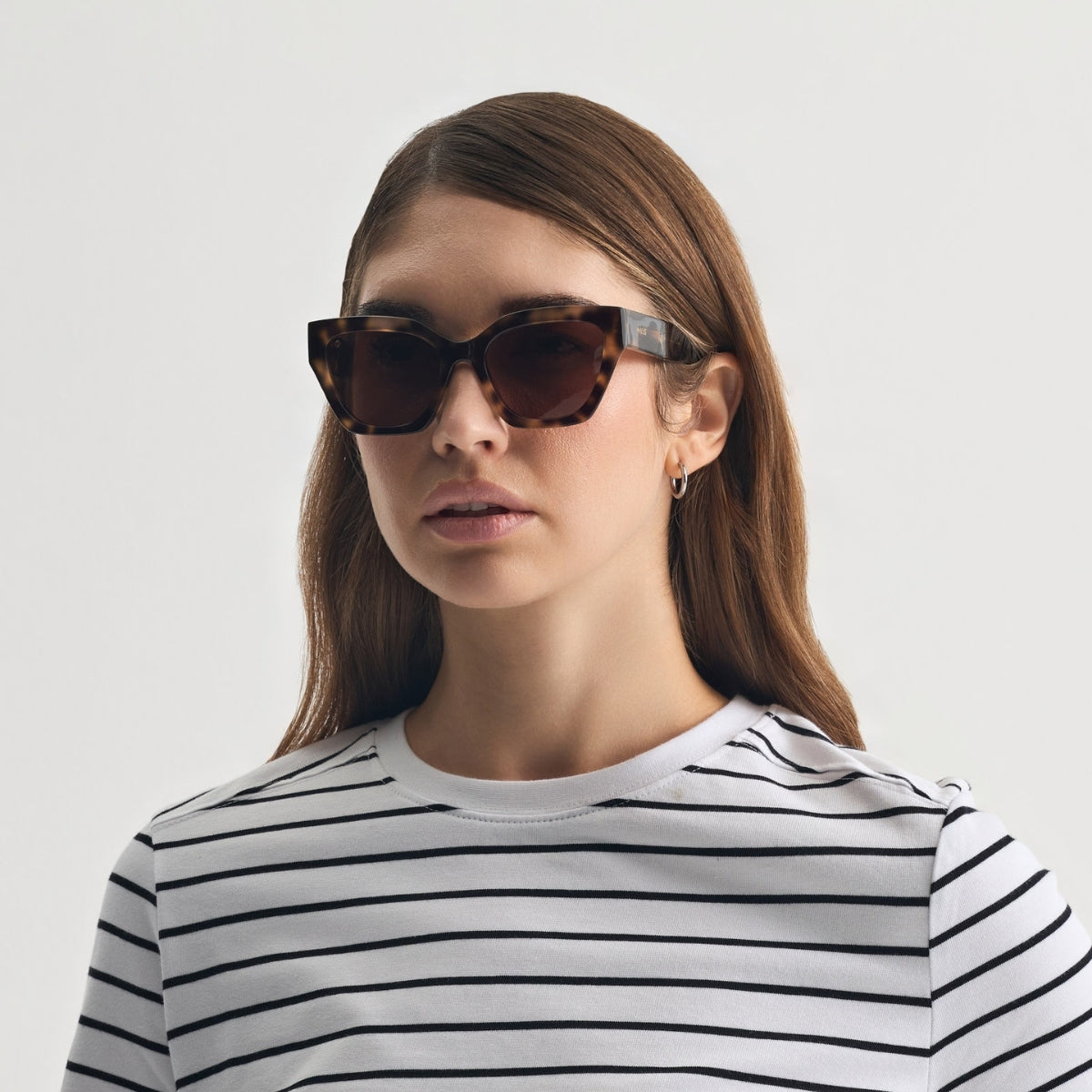 SKYROS IN MARBLE BEIGE WITH STONE BROWN LENSES