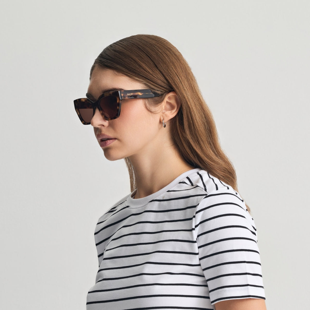 SKYROS IN MARBLE BEIGE WITH STONE BROWN LENSES