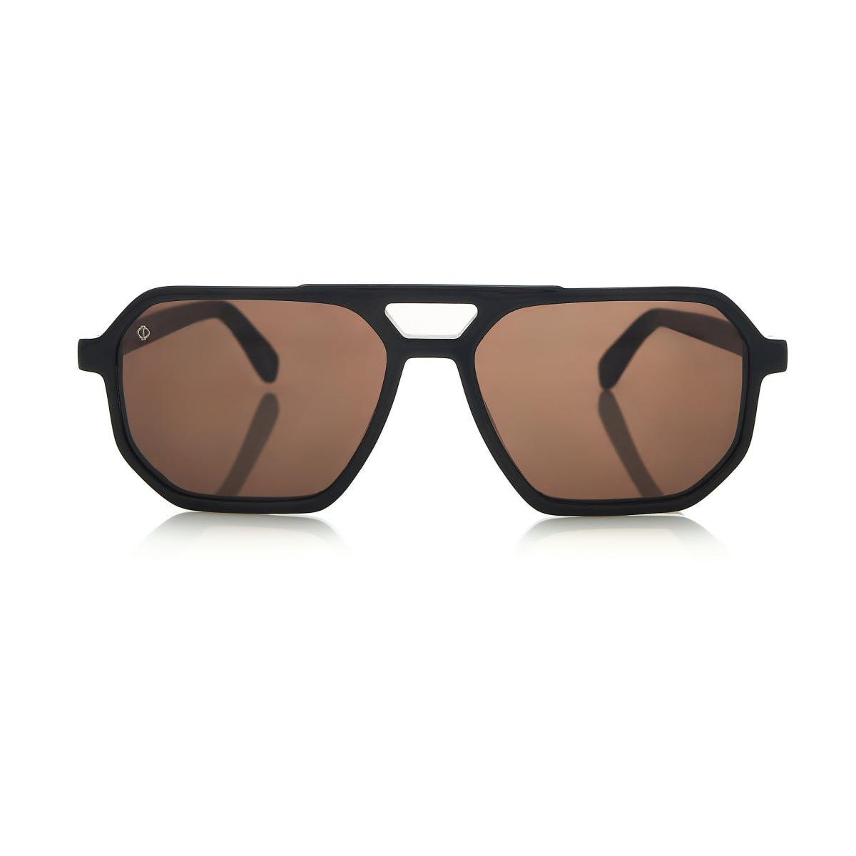 KYTHNOS IN EREVOS BLACK WITH STONE BROWN LENSES