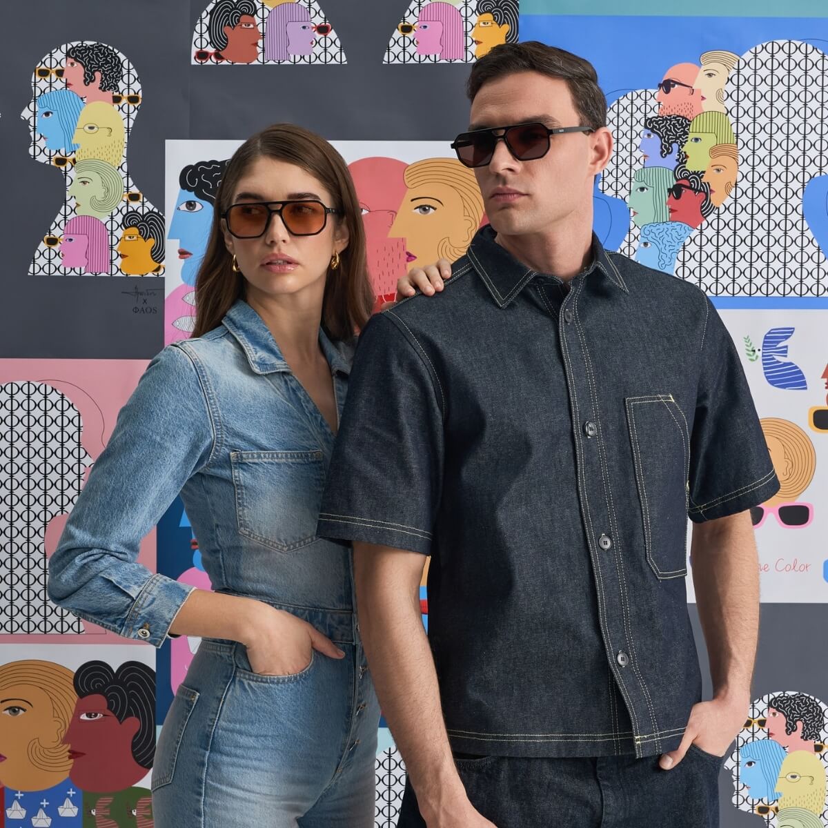 KYTHNOS IN EREVOS BLACK WITH STONE BROWN LENSES