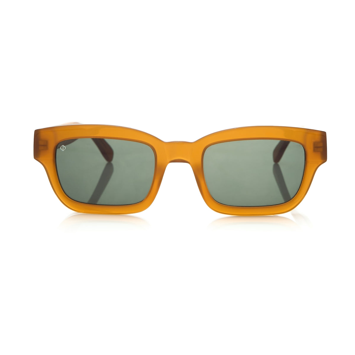 KALYMNOS IN ELECTRUM AMBER WITH ALGAE GREEN LENSES