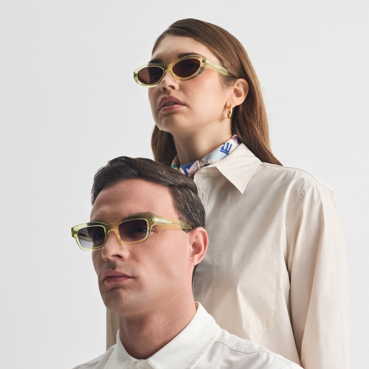 KALYMNOS IN CRYSTAL YELLOW WITH SUNSET GREY LENSES