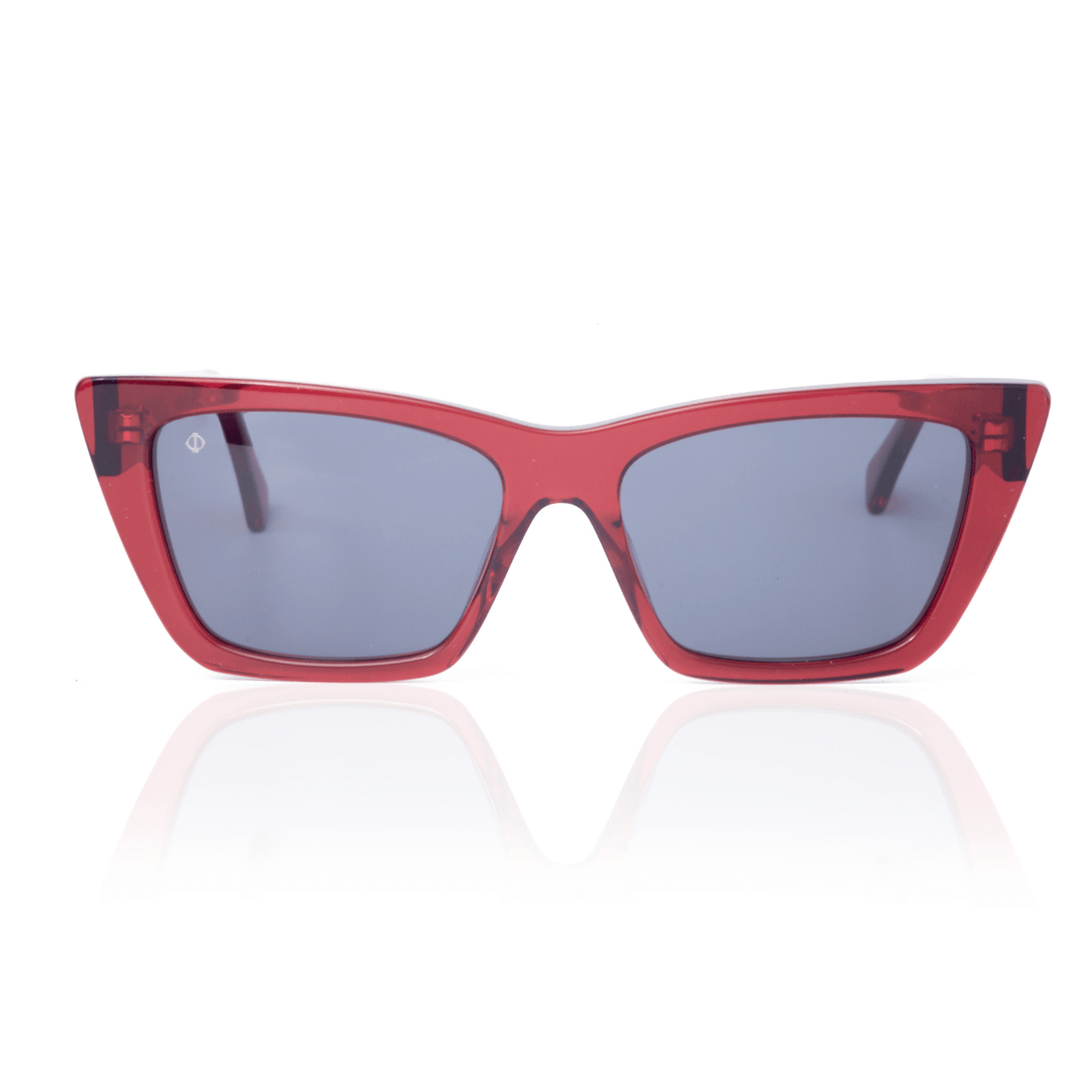 CORFU IN CRYSTAL RED WITH SHADE GREY LENSES