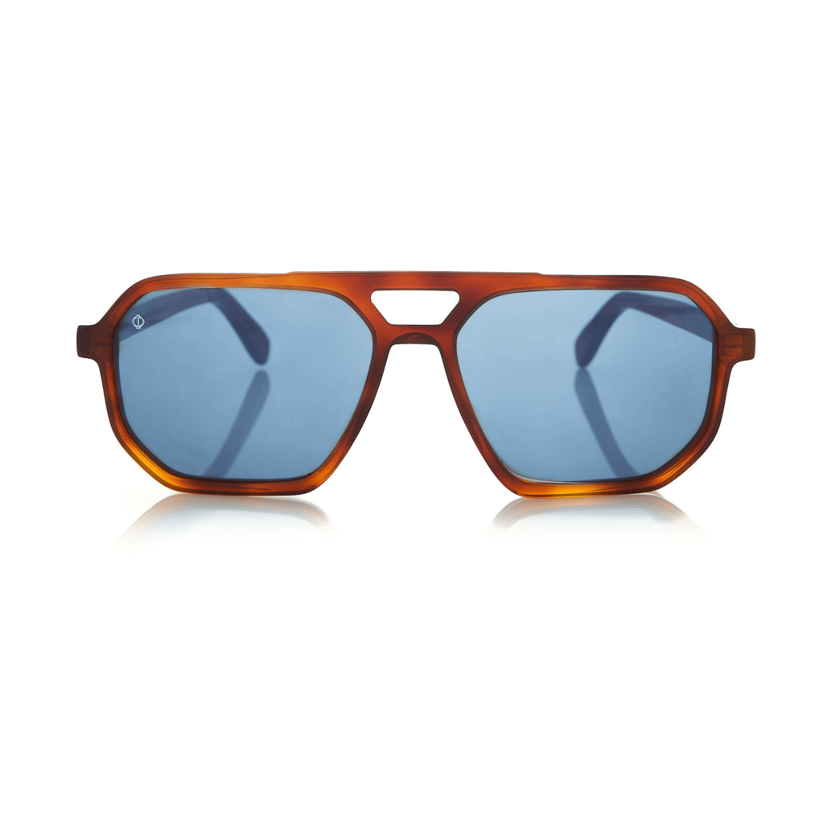 KYTHNOS IN MARBLE HAVANA WITH KYANO BLUE LENSES