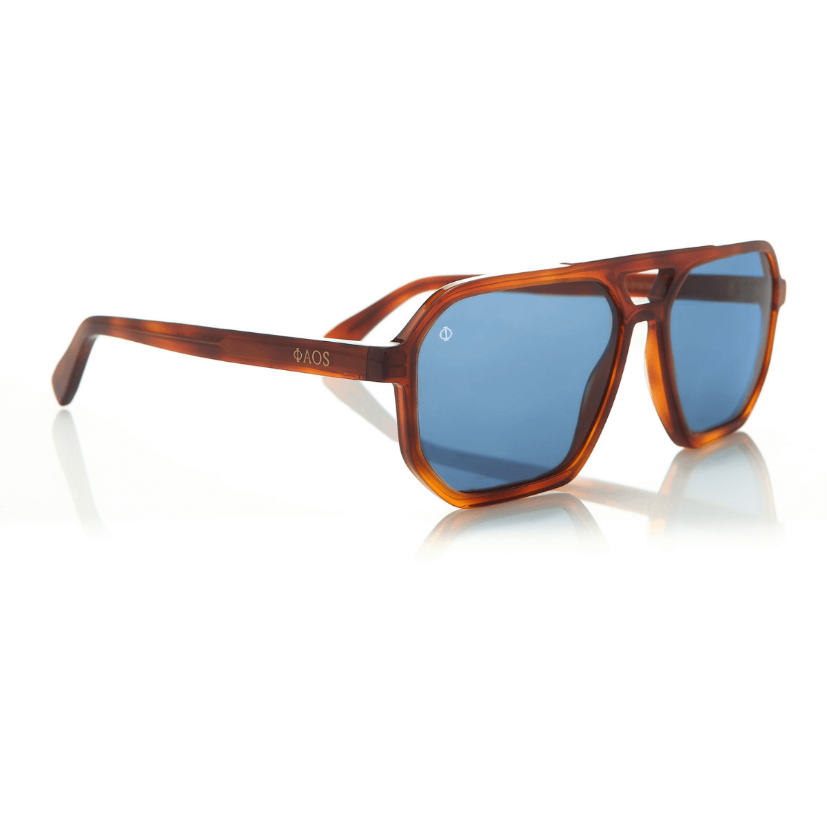 KYTHNOS IN MARBLE HAVANA WITH KYANO BLUE LENSES