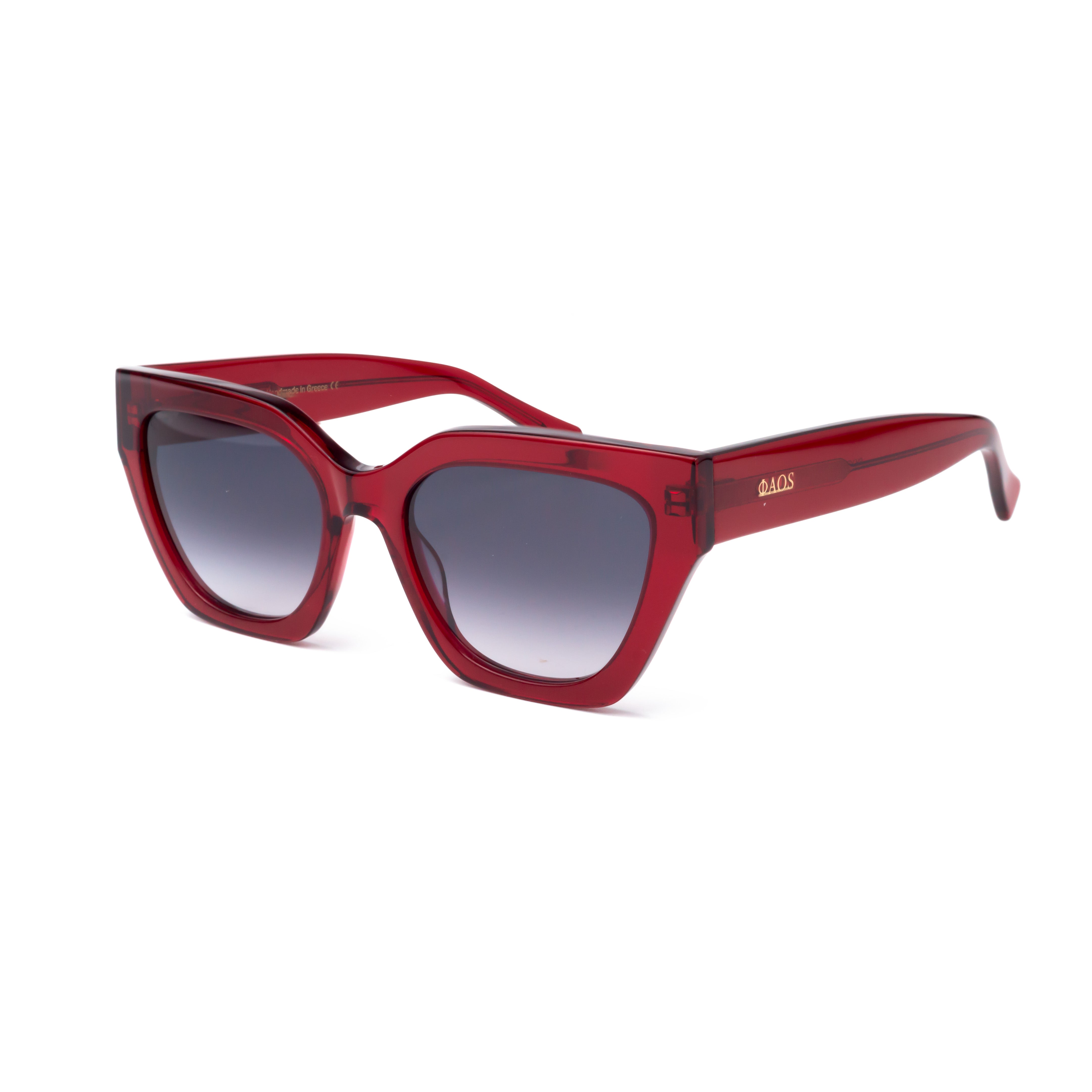 SKYROS IN CRYSTAL RED WITH SUNSET GREY LENSES