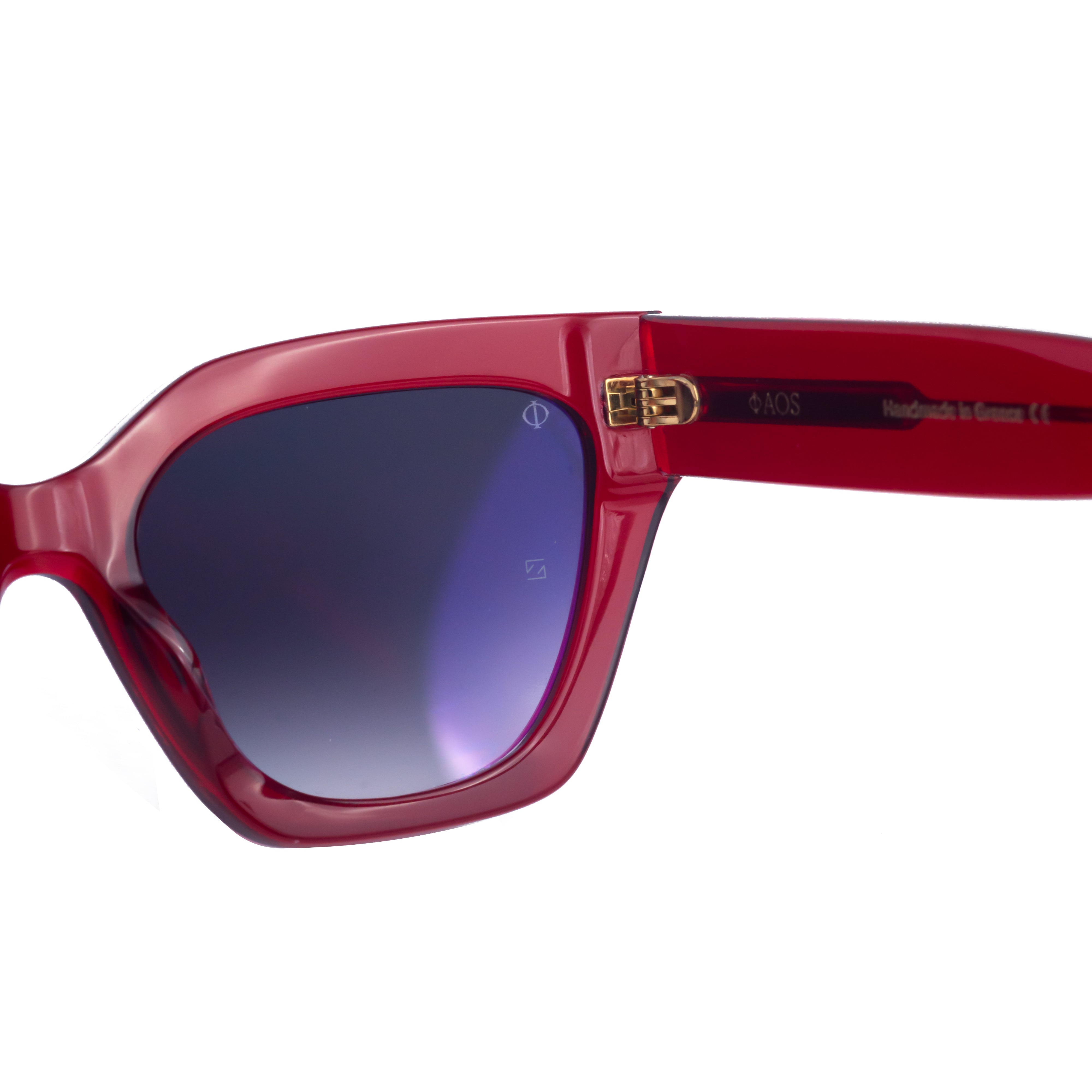 SKYROS IN CRYSTAL RED WITH SUNSET GREY LENSES