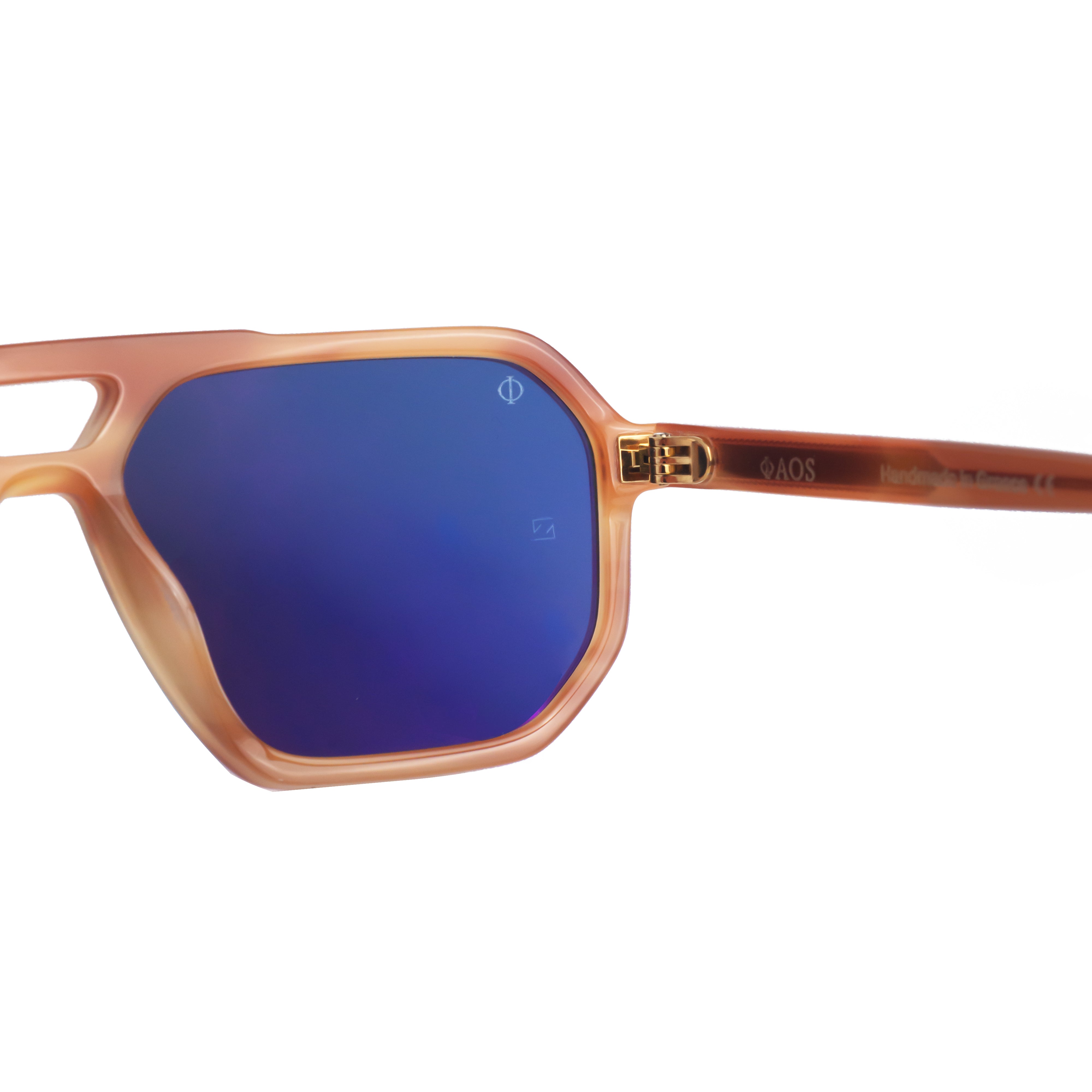 KYTHNOS IN MARBLE AMBER WITH AEGEAN BLUE LENSES