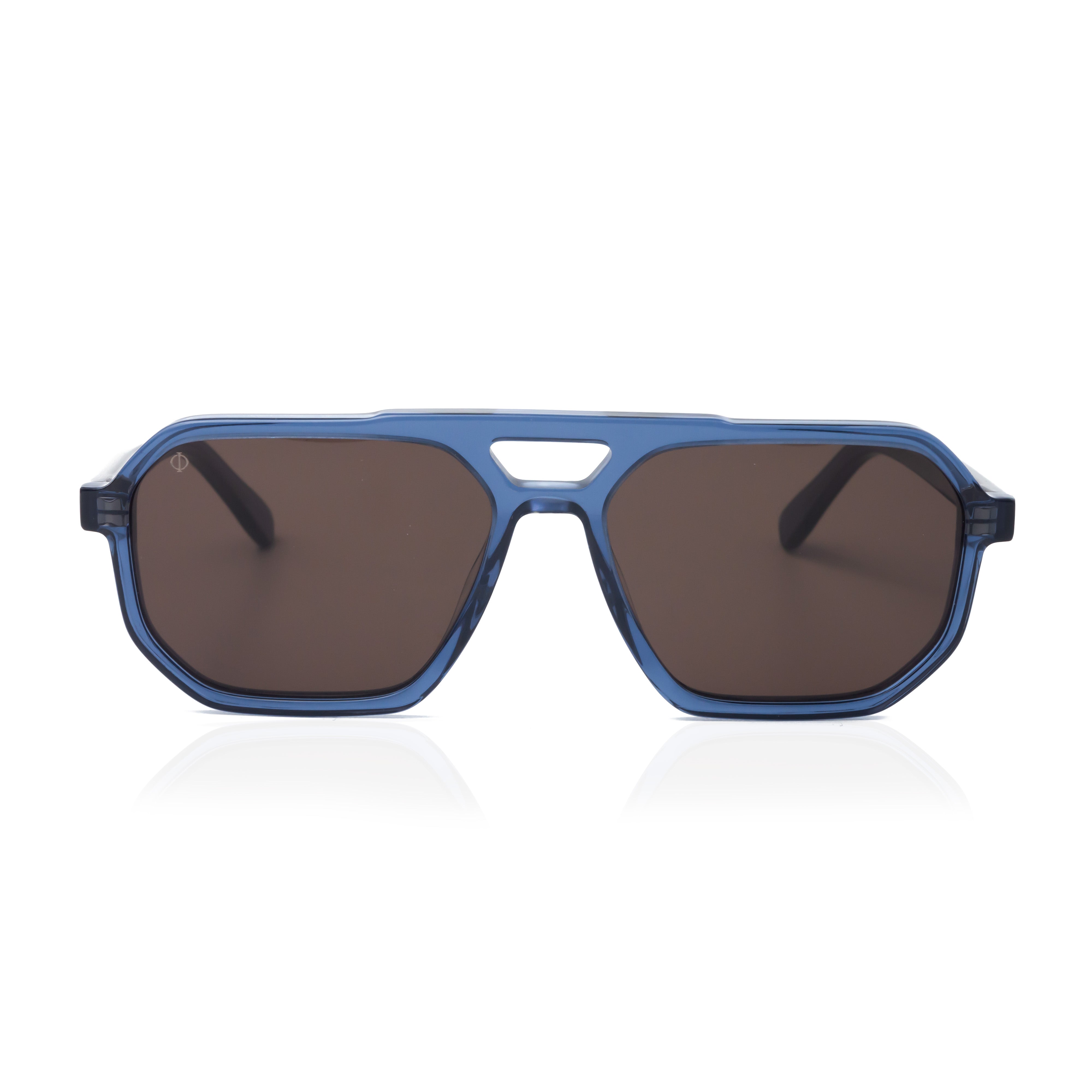 KYTHNOS IN CRYSTAL BLUE WITH STONE BROWN LENSES