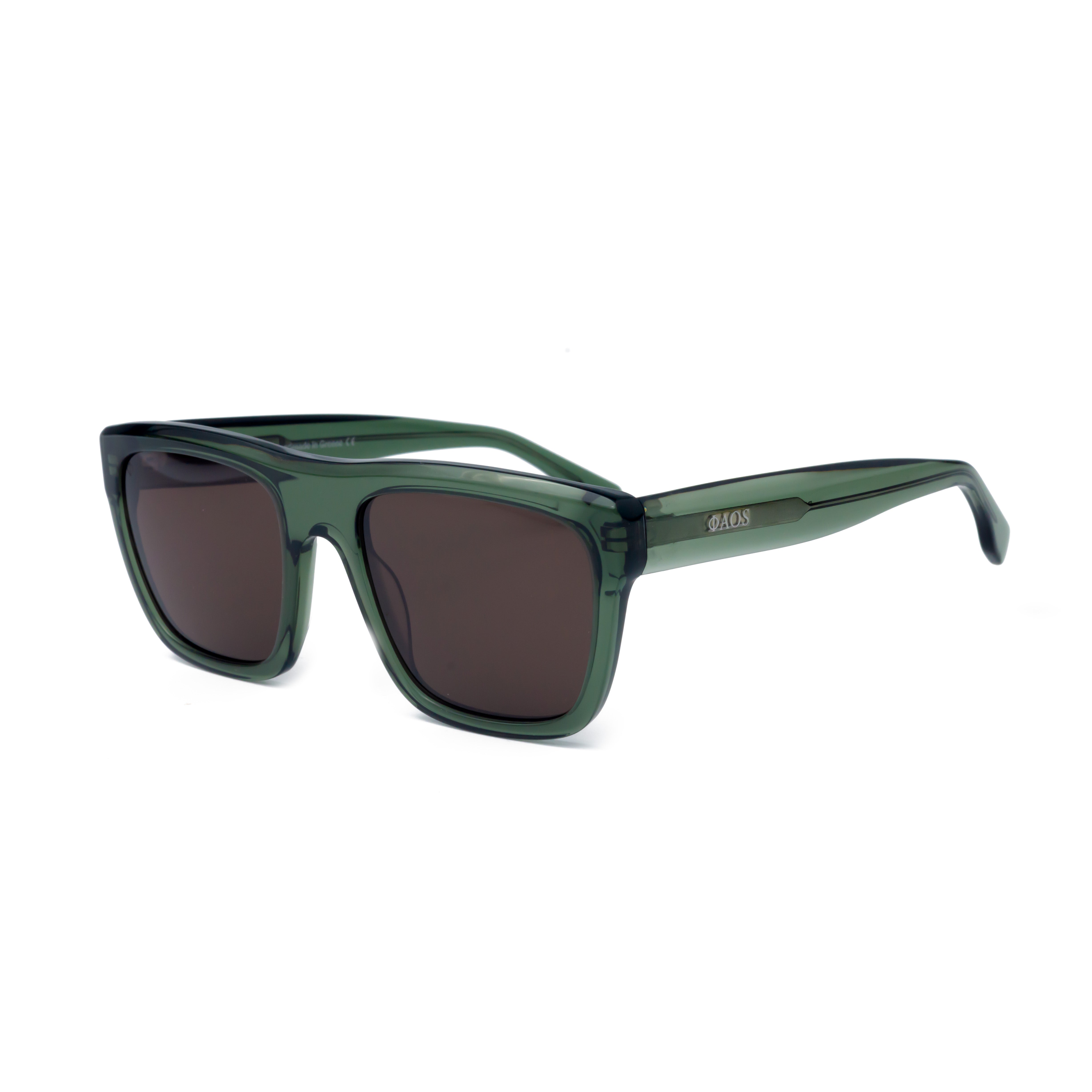 DELOS IN CRYSTAL GREEN WITH STONE BROWN LENSES