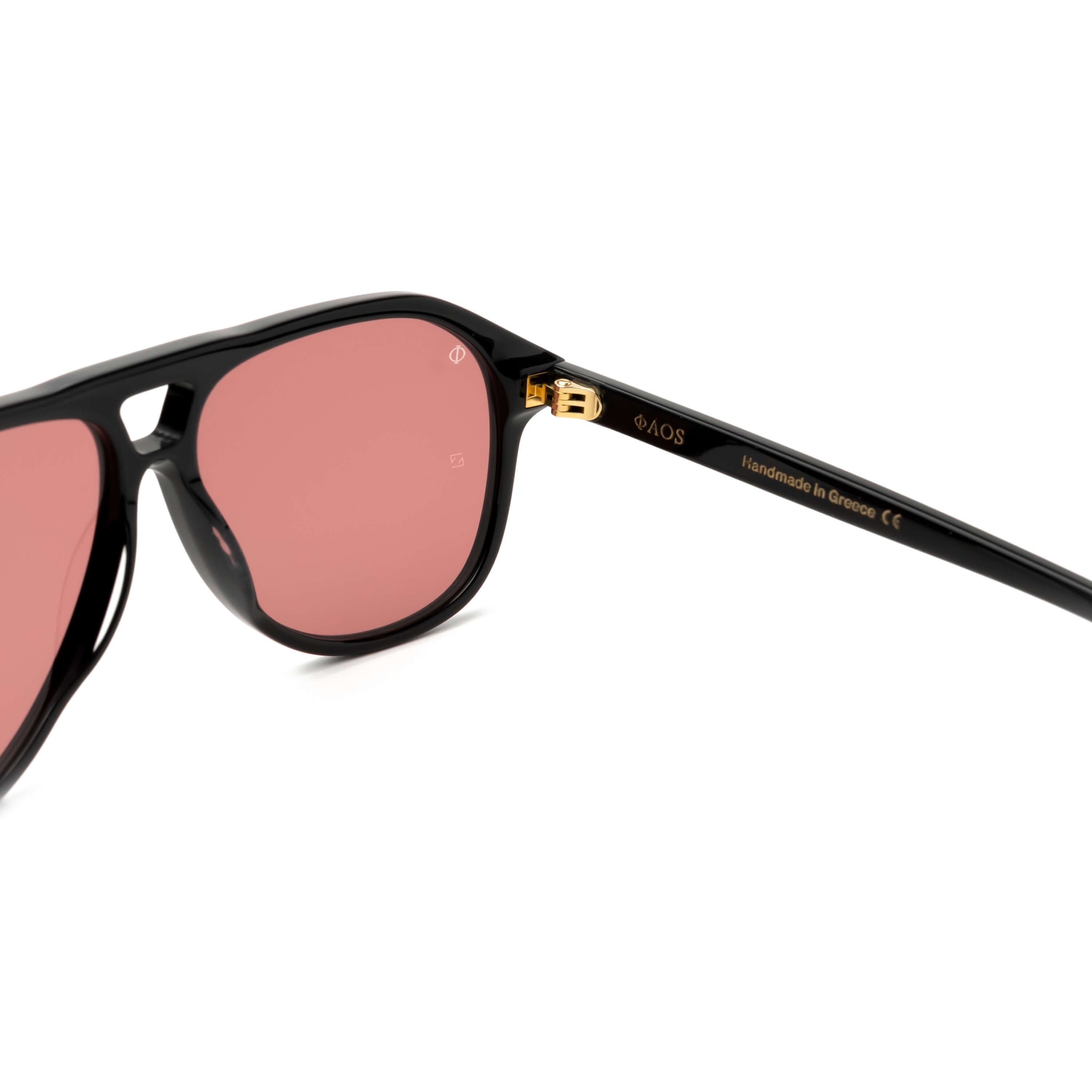 SERIFOS IN EREVOS BLACK WITH VOLCANIC RED LENSES