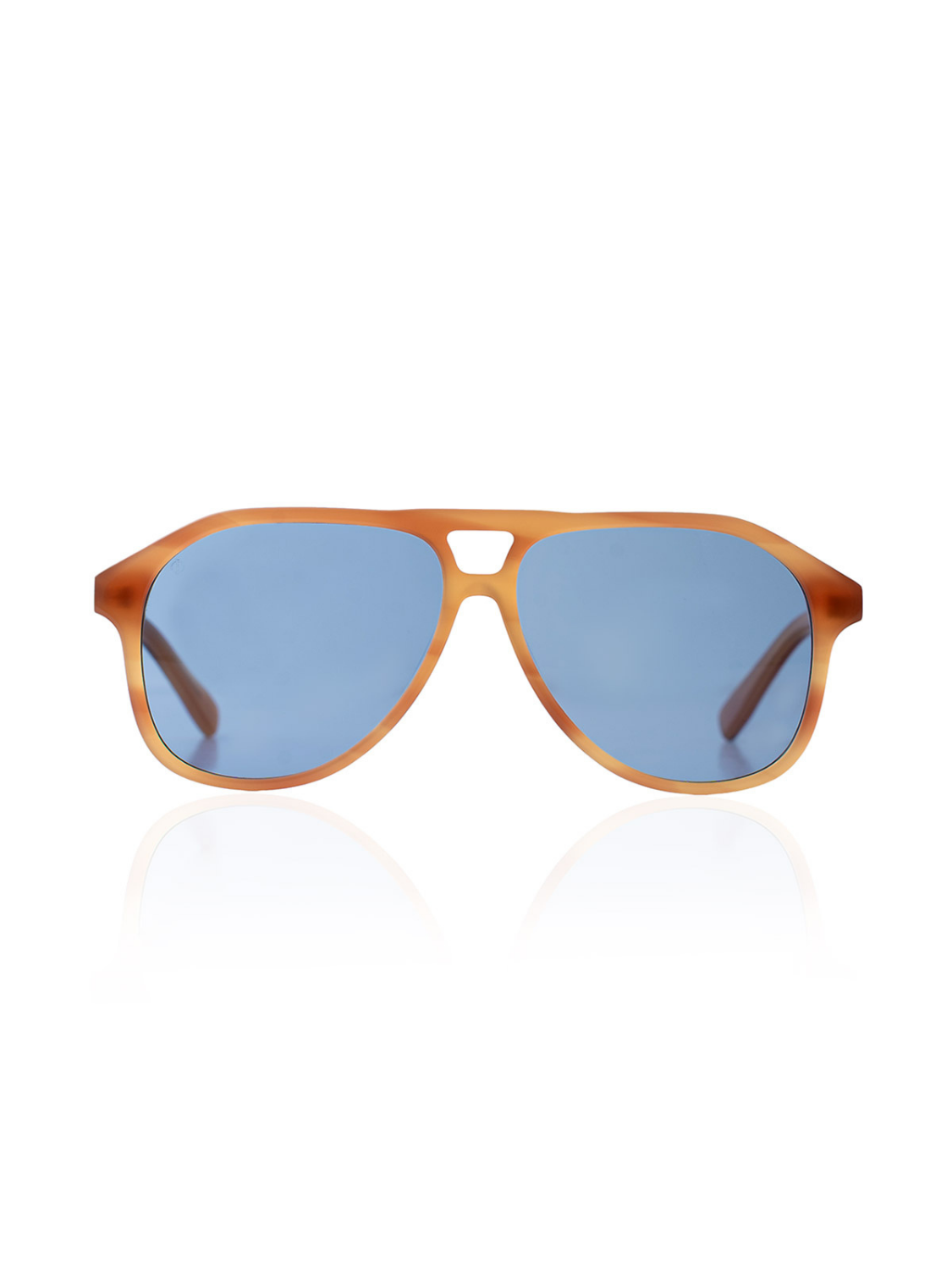 SERIFOS IN MARBLE AMBER WITH KYANO BLUE LENSES