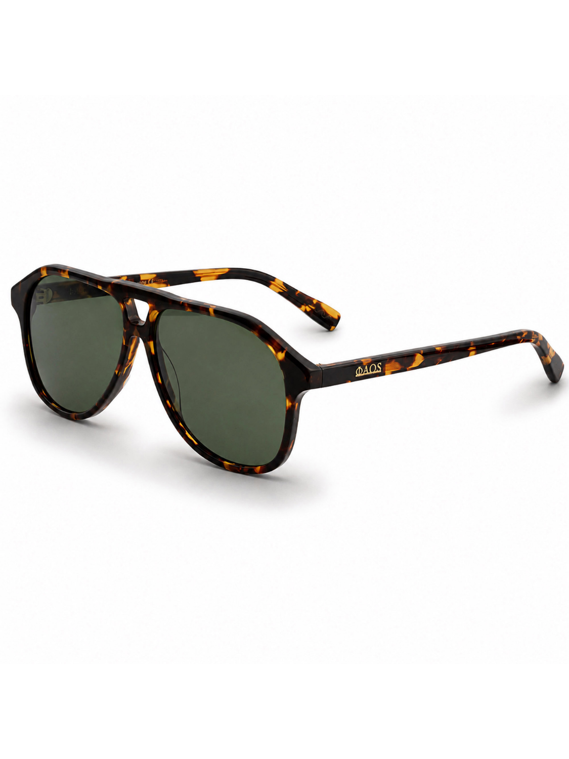 SERIFOS IN MARBLE BROWN WITH ALGAE GREEN LENSES