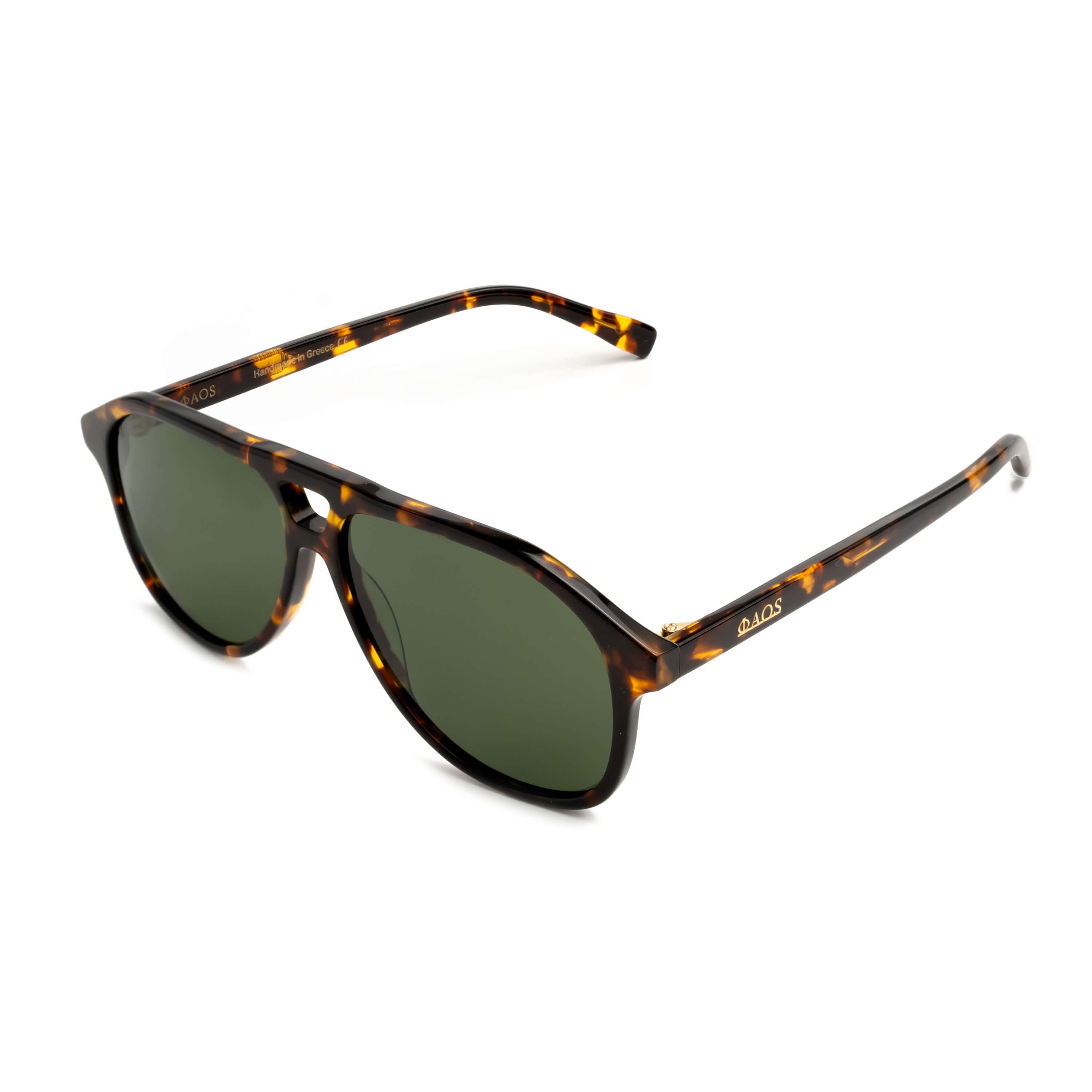 SERIFOS IN MARBLE BROWN WITH ALGAE GREEN LENSES