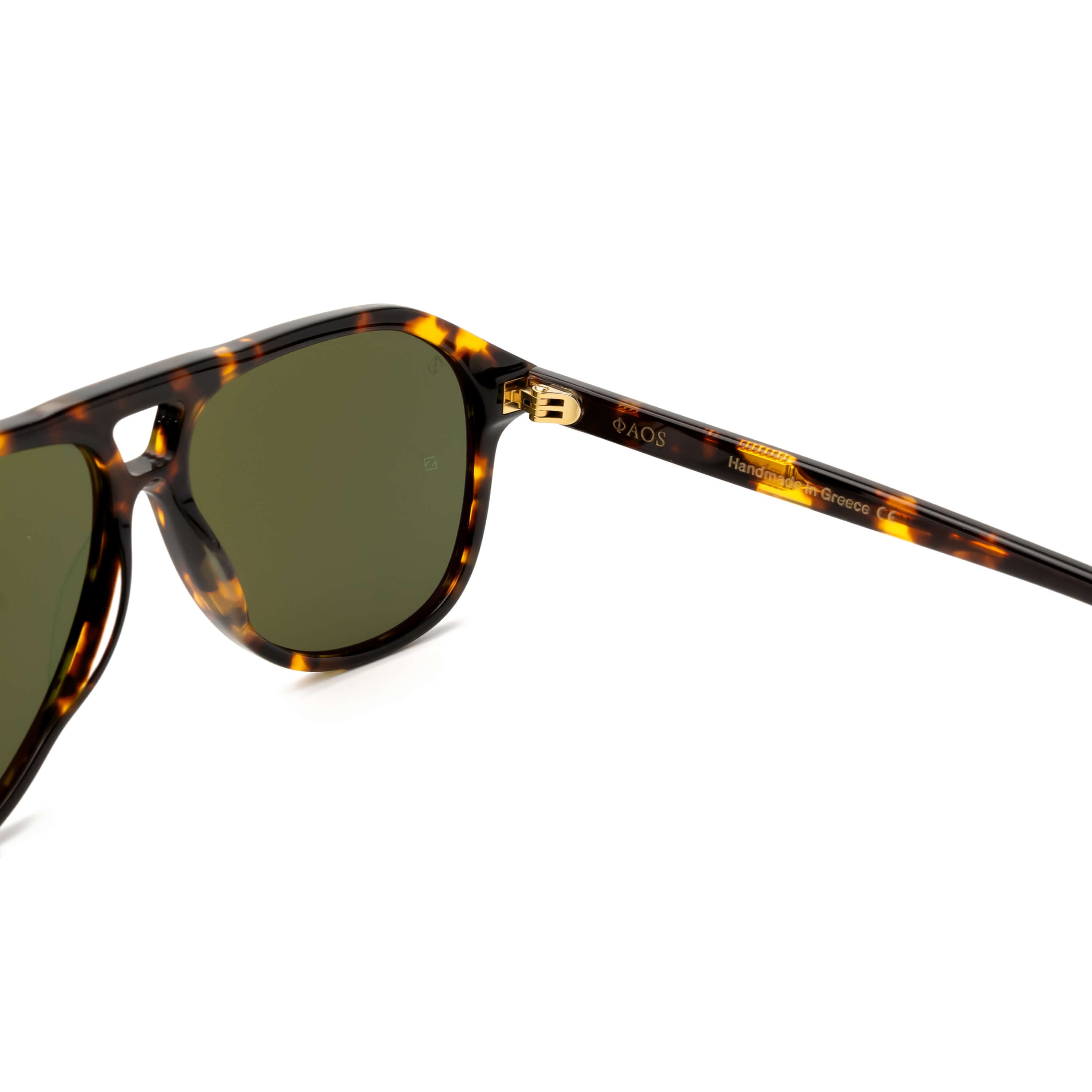 SERIFOS IN MARBLE BROWN WITH ALGAE GREEN LENSES