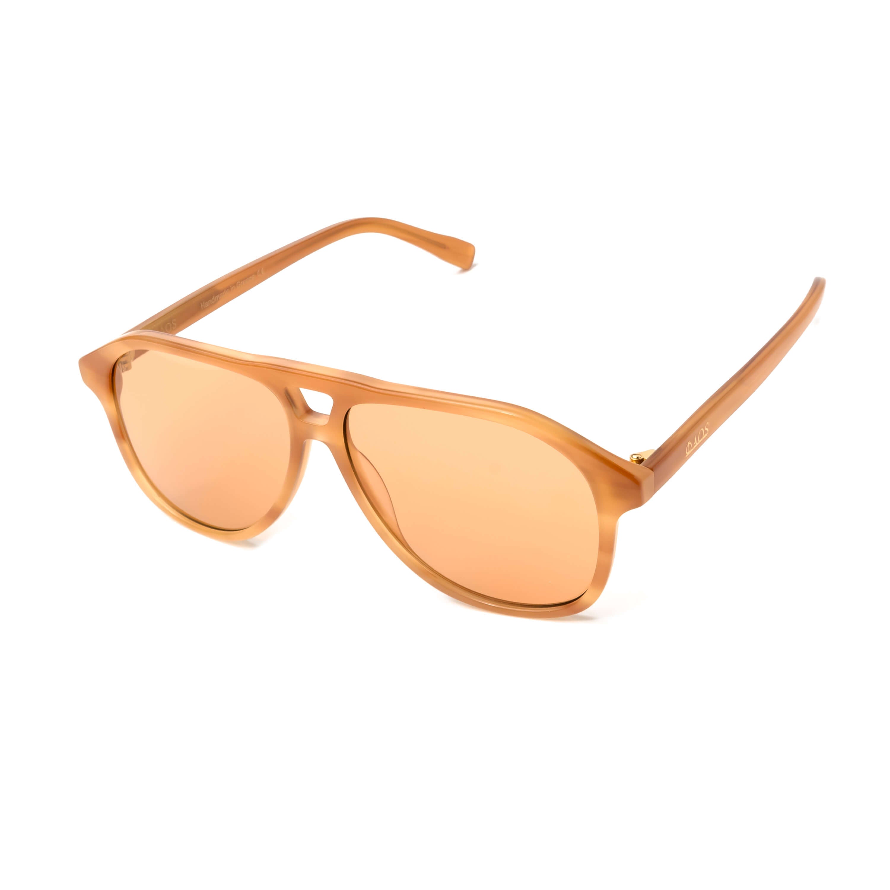 SERIFOS IN MARBLE AMBER WITH POTTERY BROWN LENSES