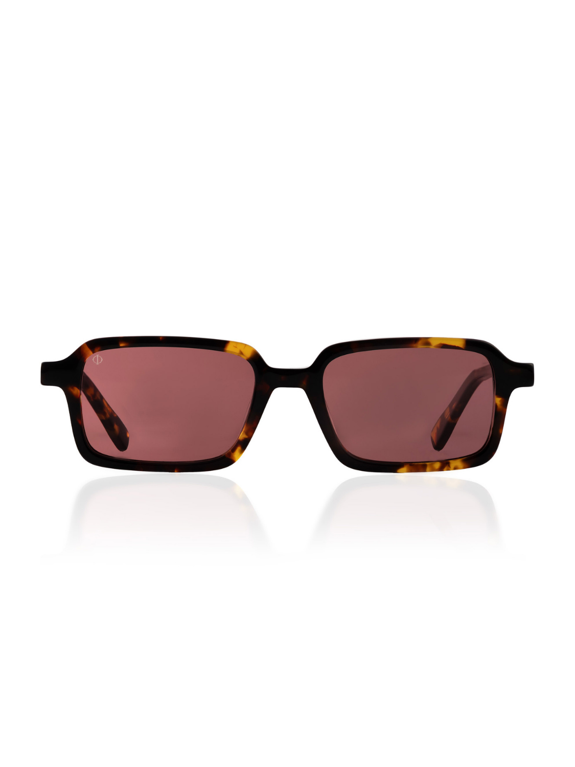 KEROS IN MARBLE BROWN WITH VOLCANIC RED LENSES