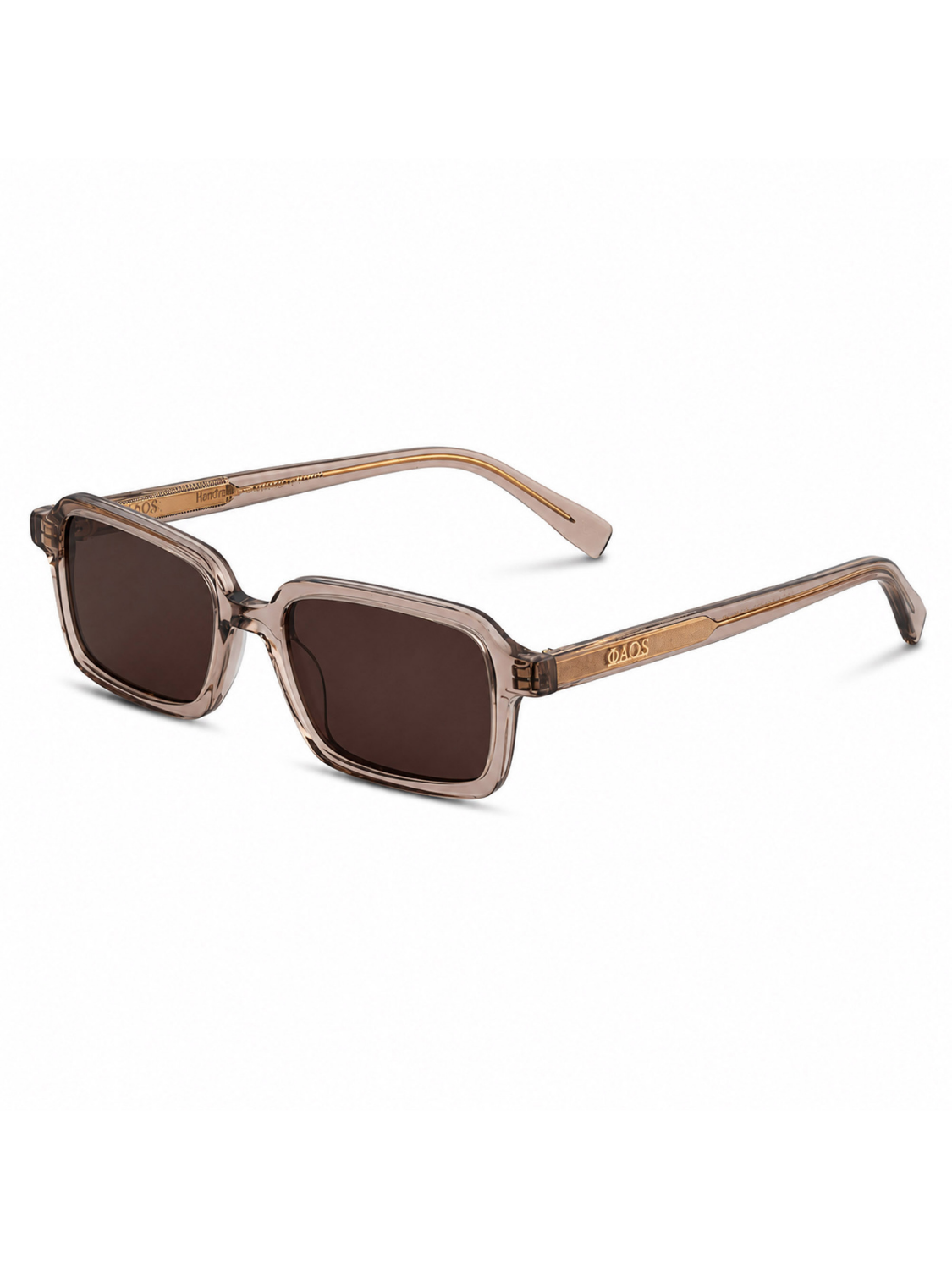 KEROS IN CRYSTAL BEIGE WITH STONE BROWN LENSES