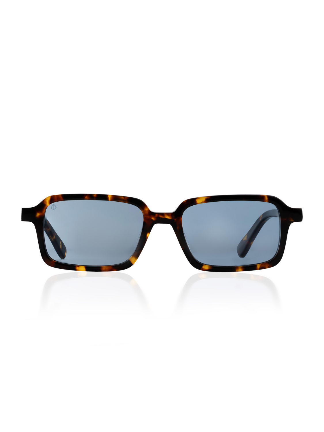 KEROS IN MARBLE BROWN WITH KYANO BLUE LENSES