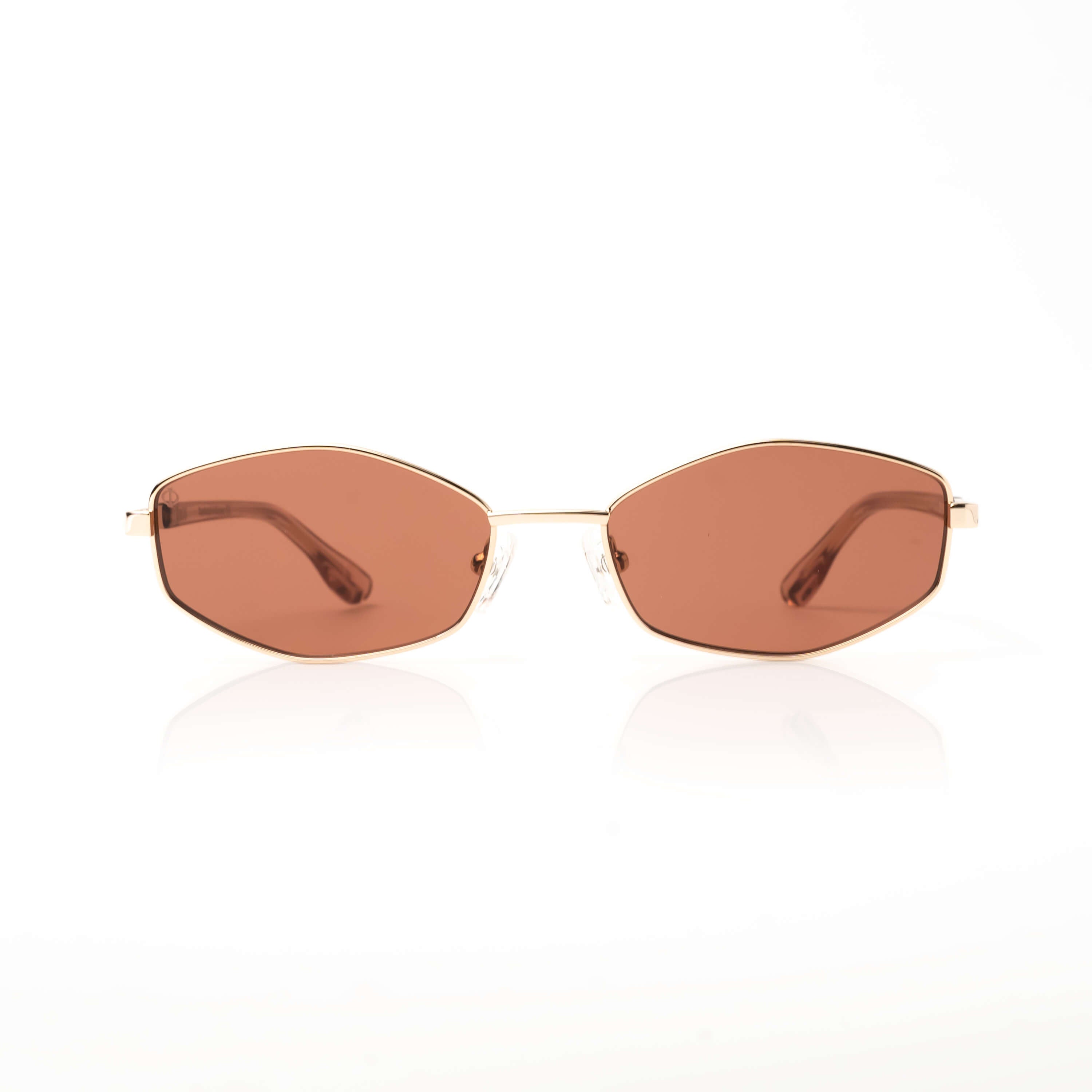 ARIADNE IN CRYSTAL PINK WITH MAROON LENSES