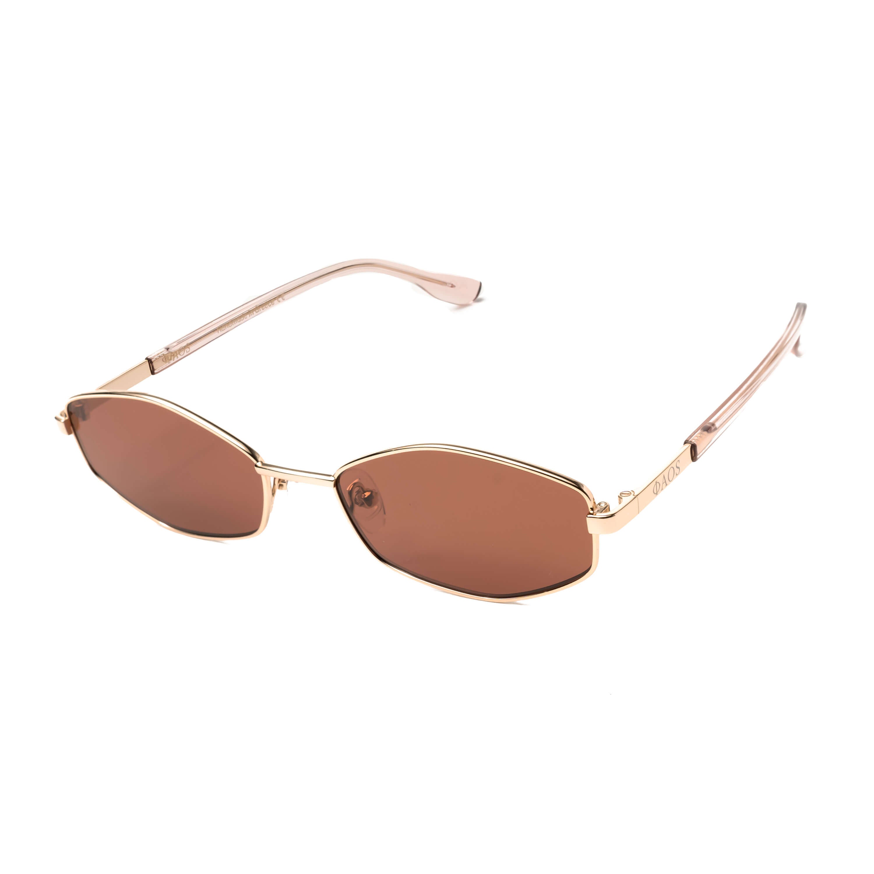 ARIADNE IN CRYSTAL PINK WITH MAROON LENSES