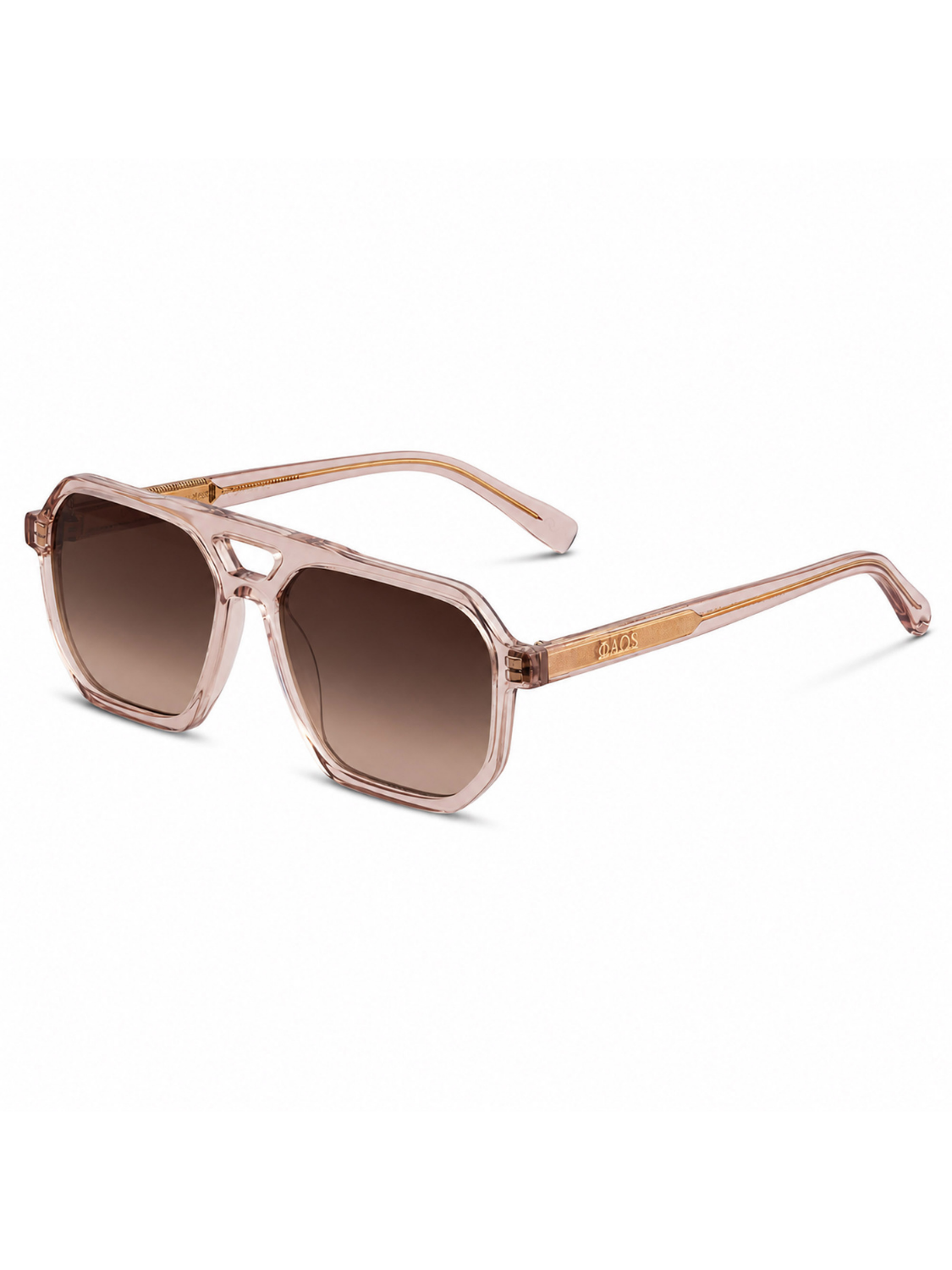 KYTHNOS IN CRYSTAL PINK WITH SUNSET BROWN LENSES