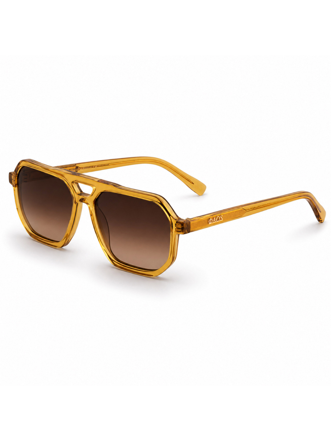 KYTHNOS IN GOLDEN CRYSTAL WITH SUNSET BROWN LENSES