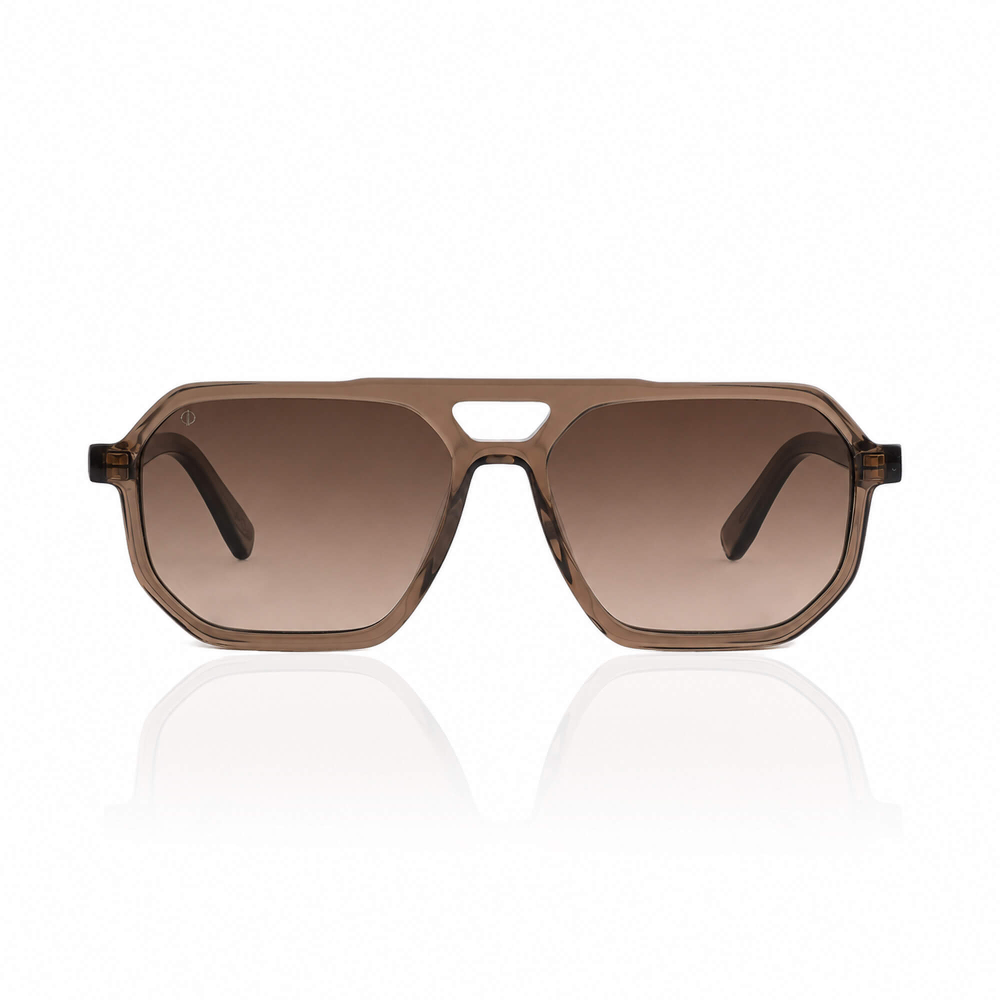 KYTHNOS IN CRYSTAL SEPIA WITH SUNSET BROWN LENSES
