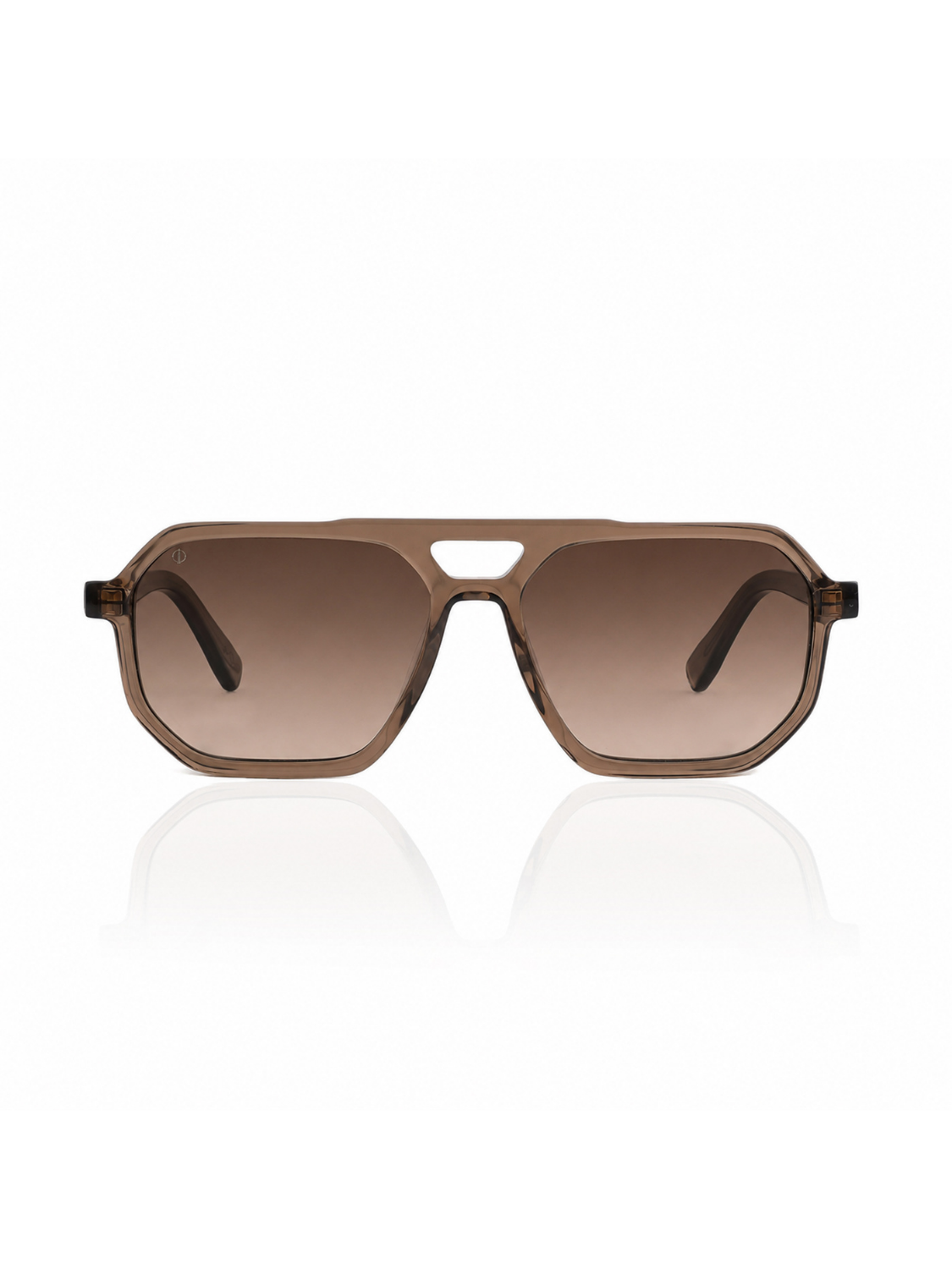 KYTHNOS IN CRYSTAL SEPIA WITH SUNSET BROWN LENSES