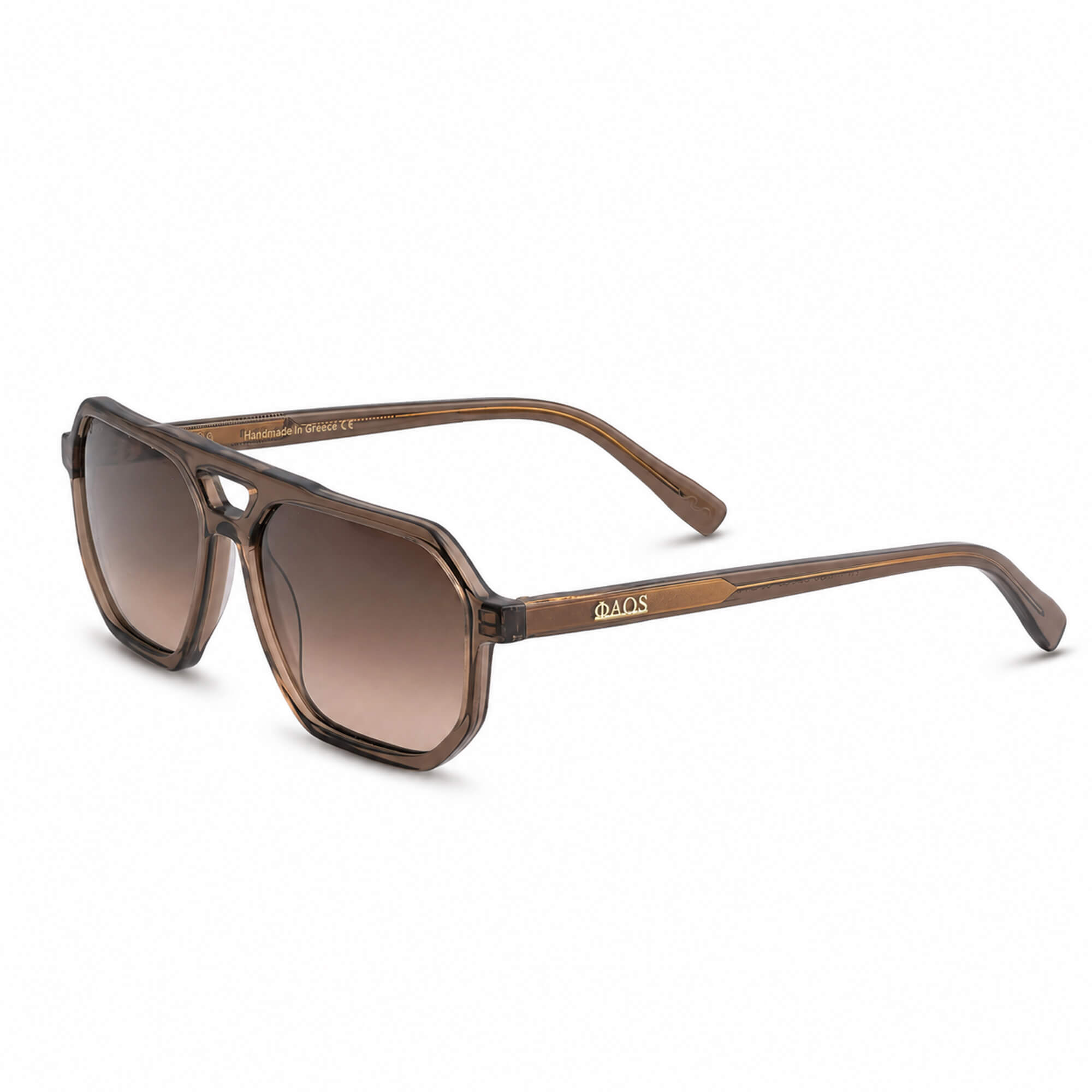 KYTHNOS IN CRYSTAL SEPIA WITH SUNSET BROWN LENSES