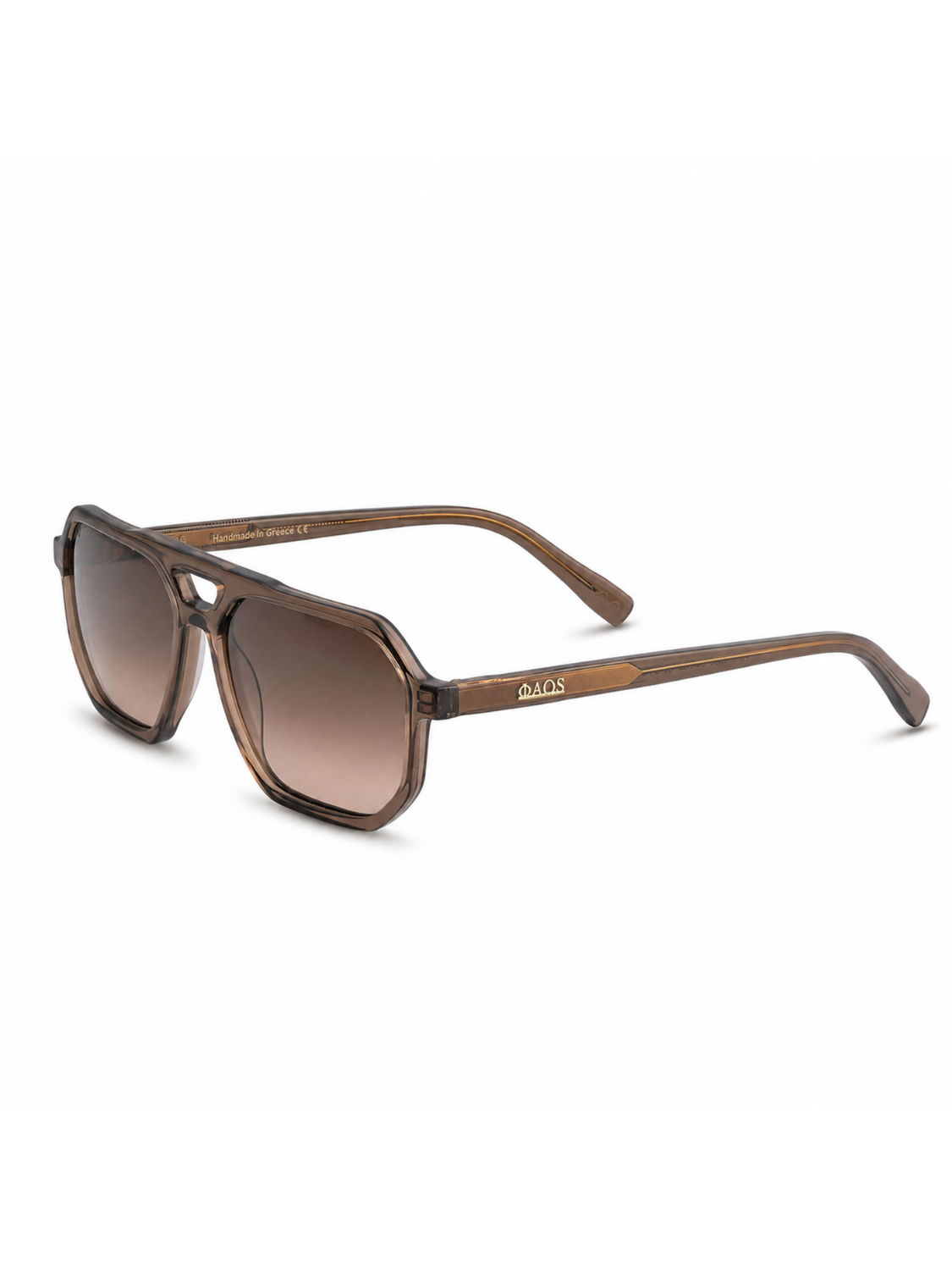 KYTHNOS IN CRYSTAL SEPIA WITH SUNSET BROWN LENSES