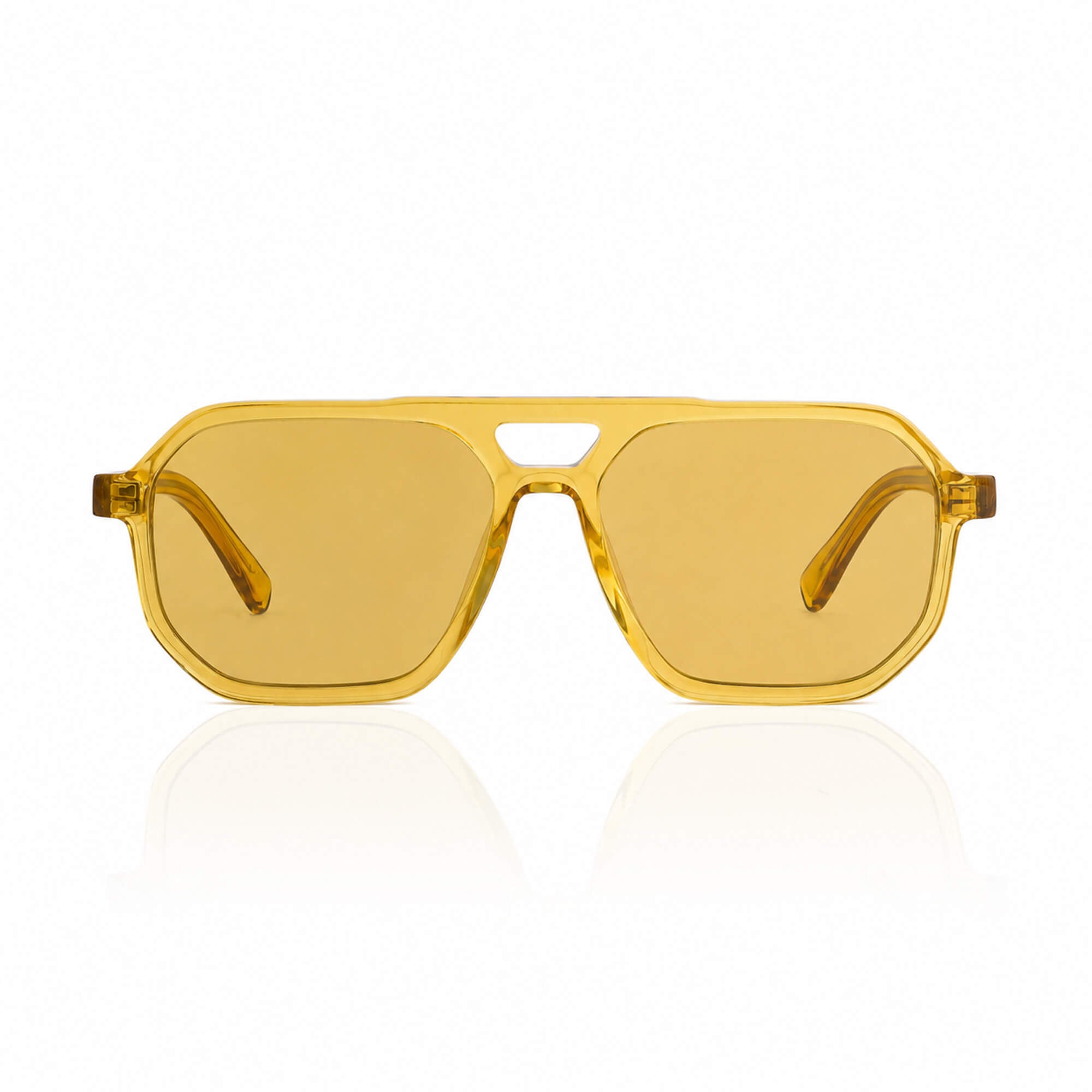 KYTHNOS IN GOLDEN CRYSTAL WITH SAFFRON YELLOW LENSES