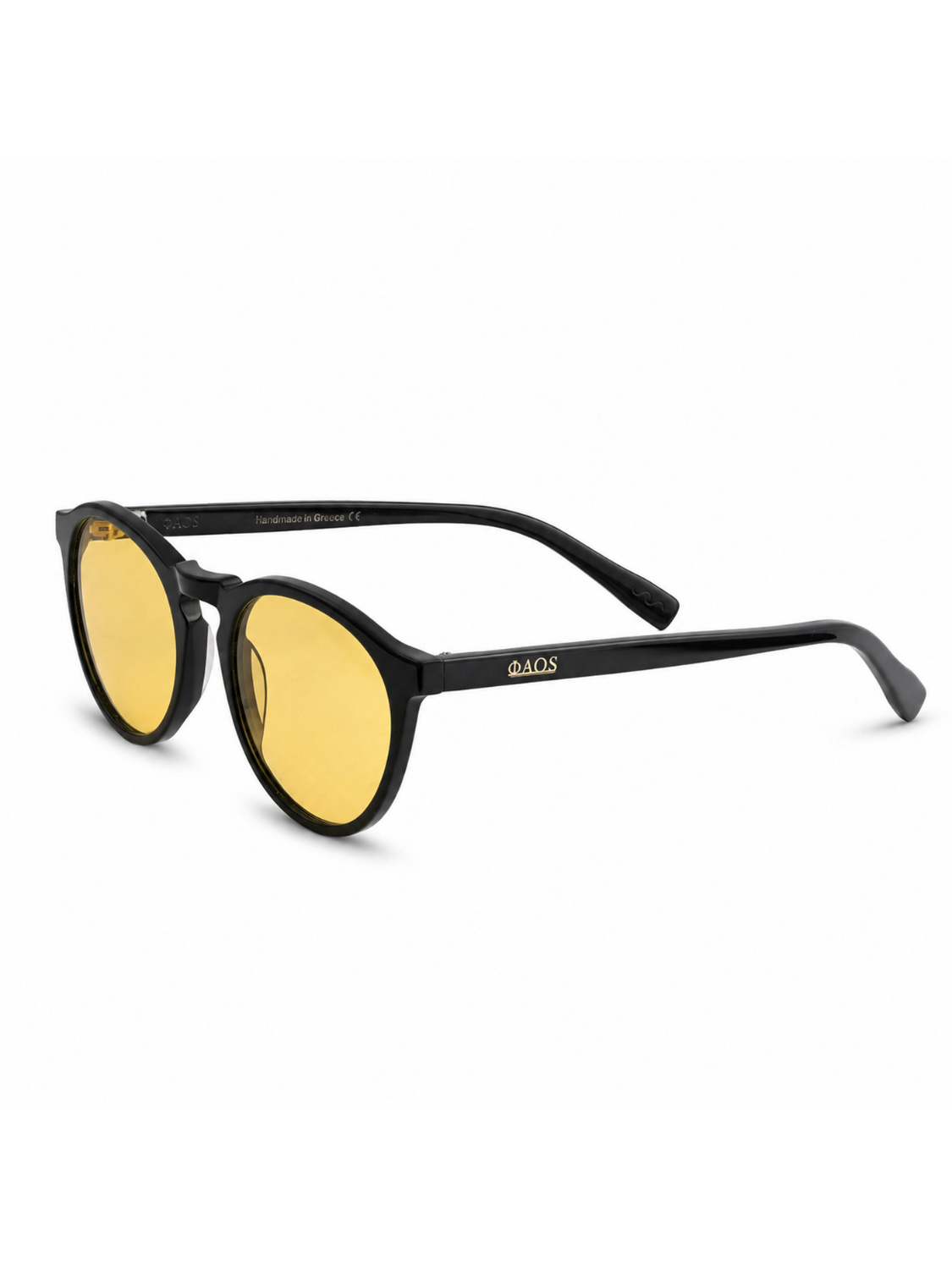 TINOS IN EREVOS BLACK WITH HONEY YELLOW LENSES