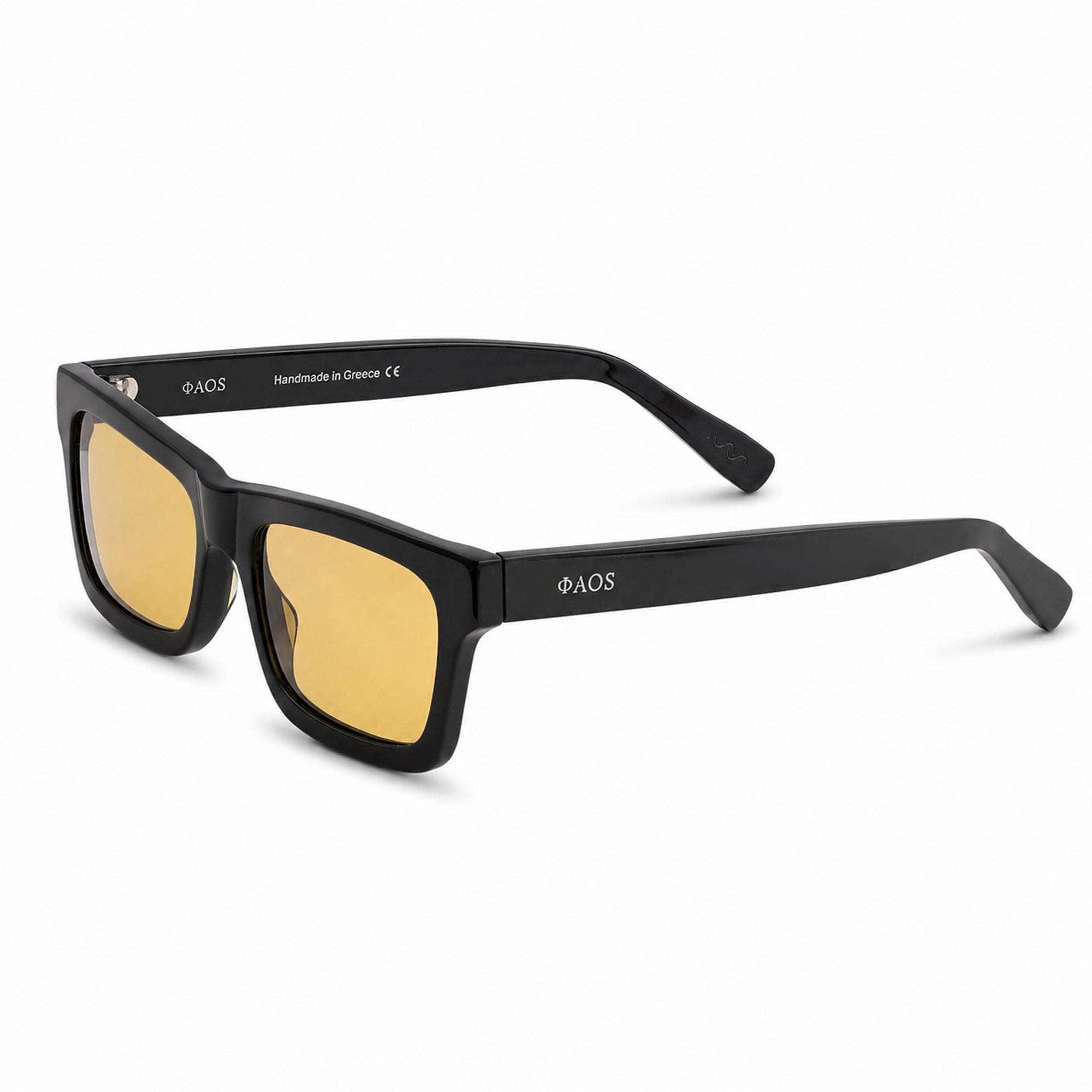 KYTHERA IN EREVOS BLACK WITH SAFFRON YELLOW LENSES