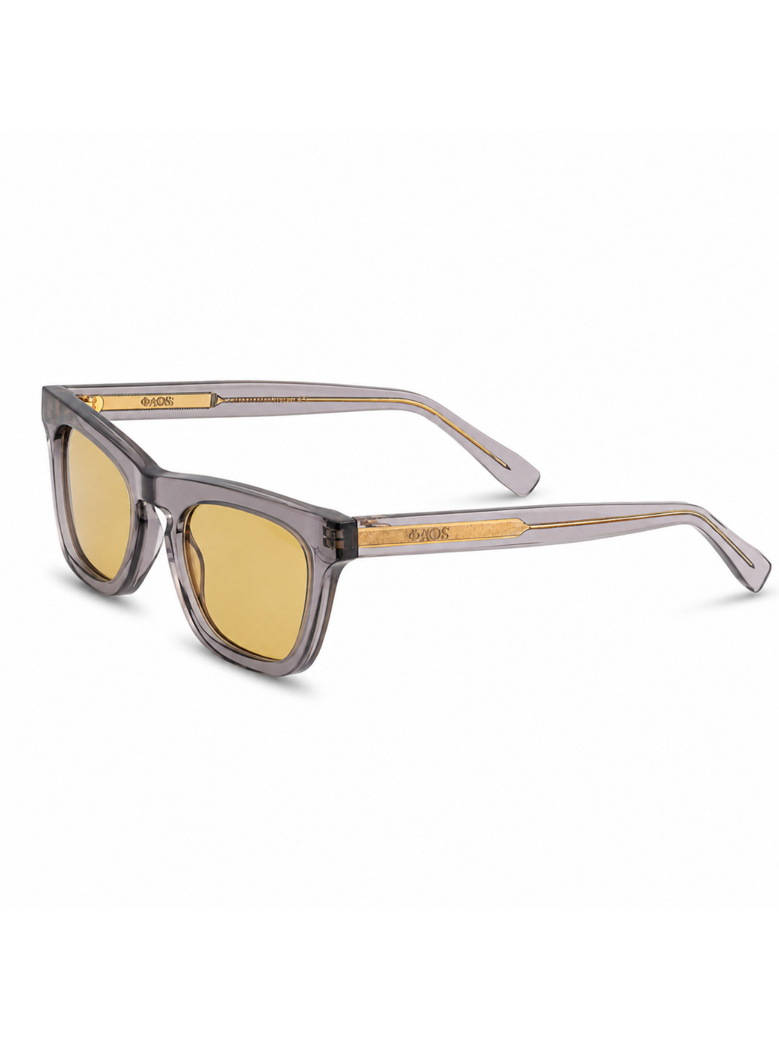 ICARIA IN CRYSTAL GREY WITH SAFFRON YELLOW LENSES