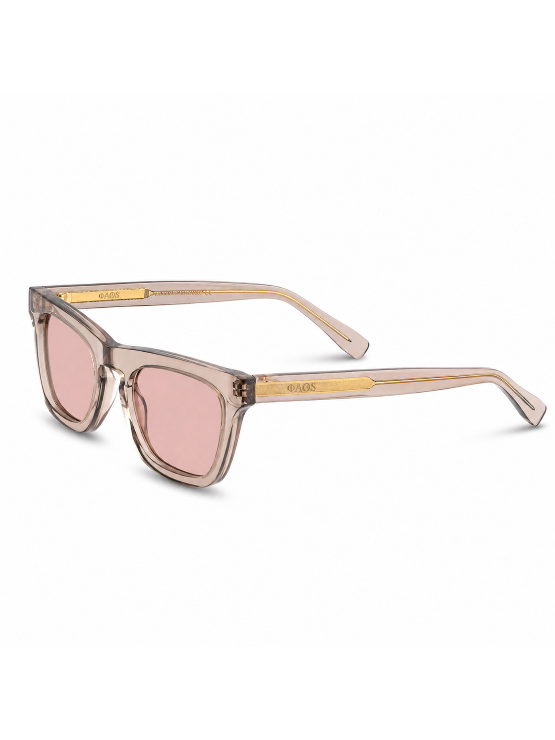 ICARIA IN CRYSTAL BEIGE WITH ROSEWATER PINK LENSES