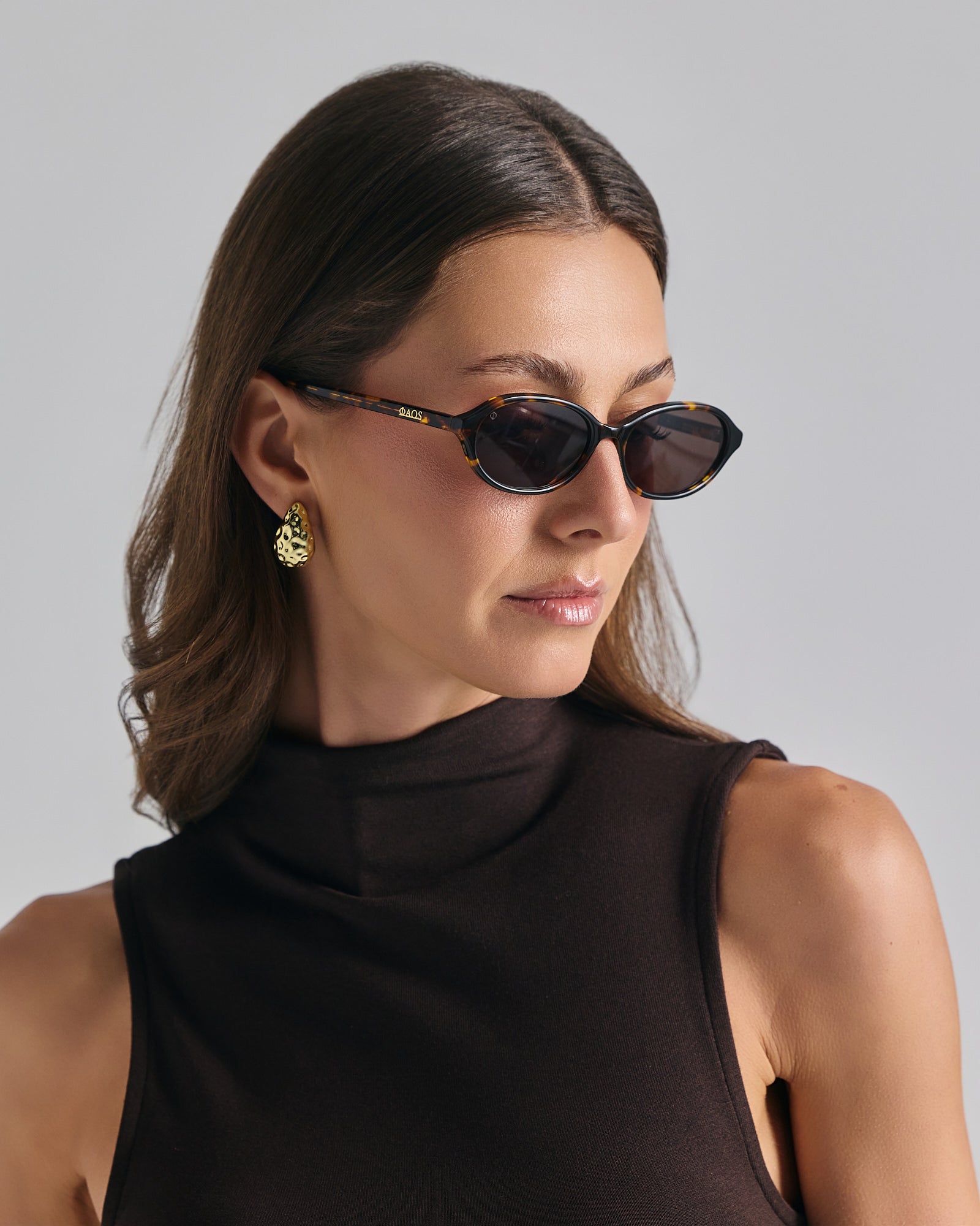 DONOUSA IN MARBLE BROWN WITH STONE BROWN LENSES