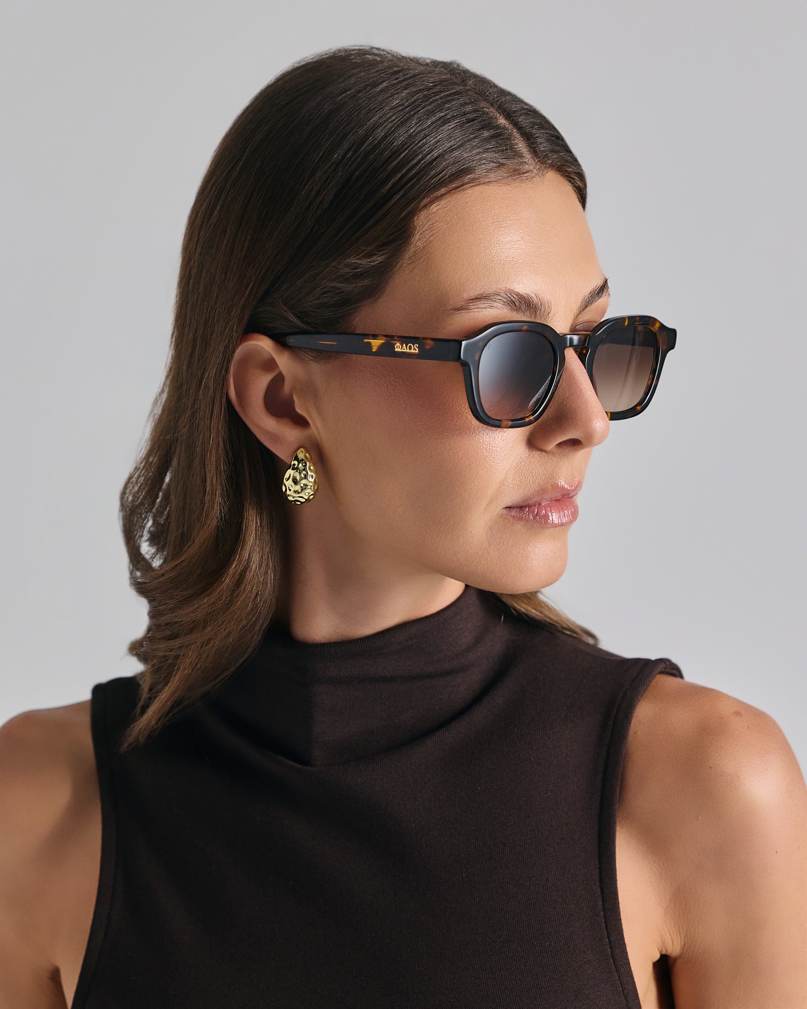 SIKINOS IN MARBLE BROWN WITH SUNSET BROWN LENSES