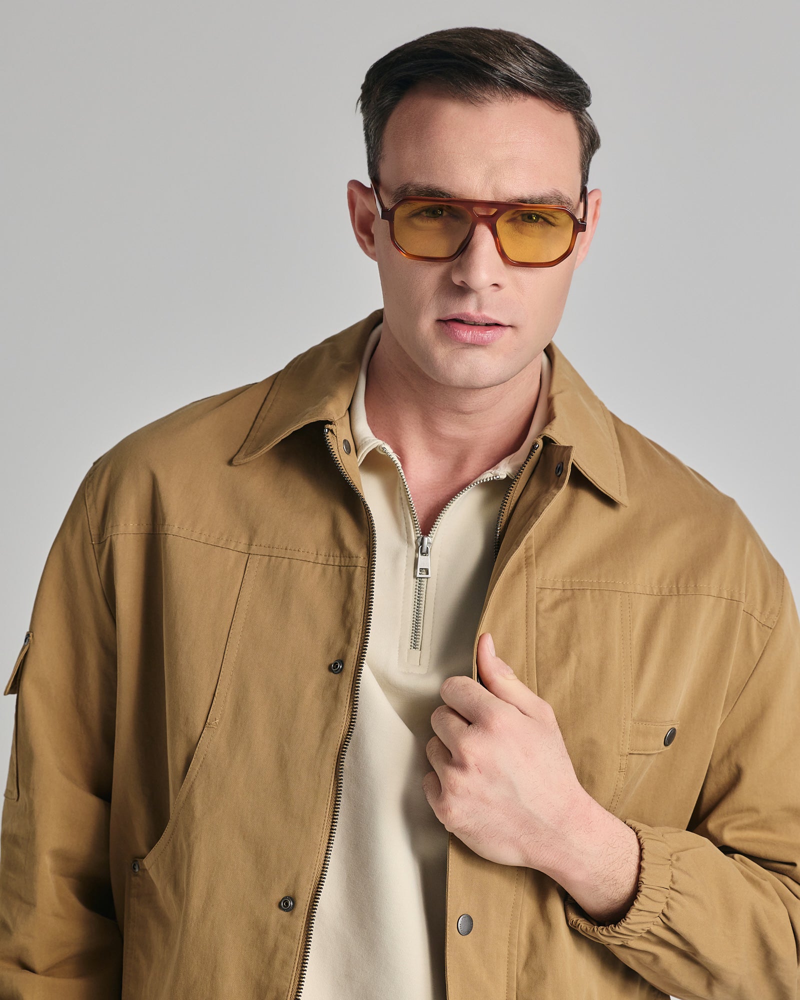 KYTHNOS IN MARBLE HAVANA WITH HONEY YELLOW LENSES