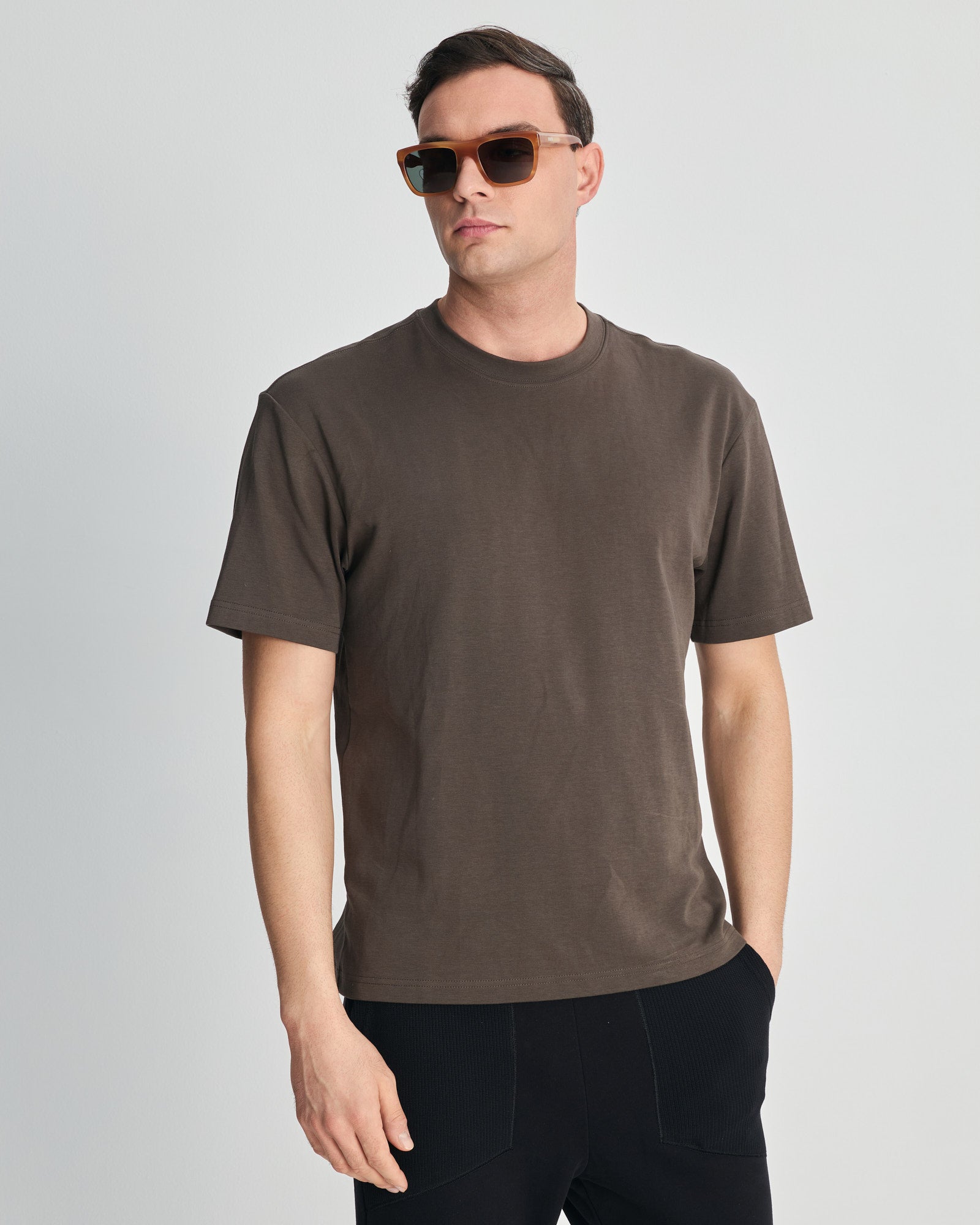 DELOS IN MARBLE AMBER WITH ALGAE GREEN LENSES