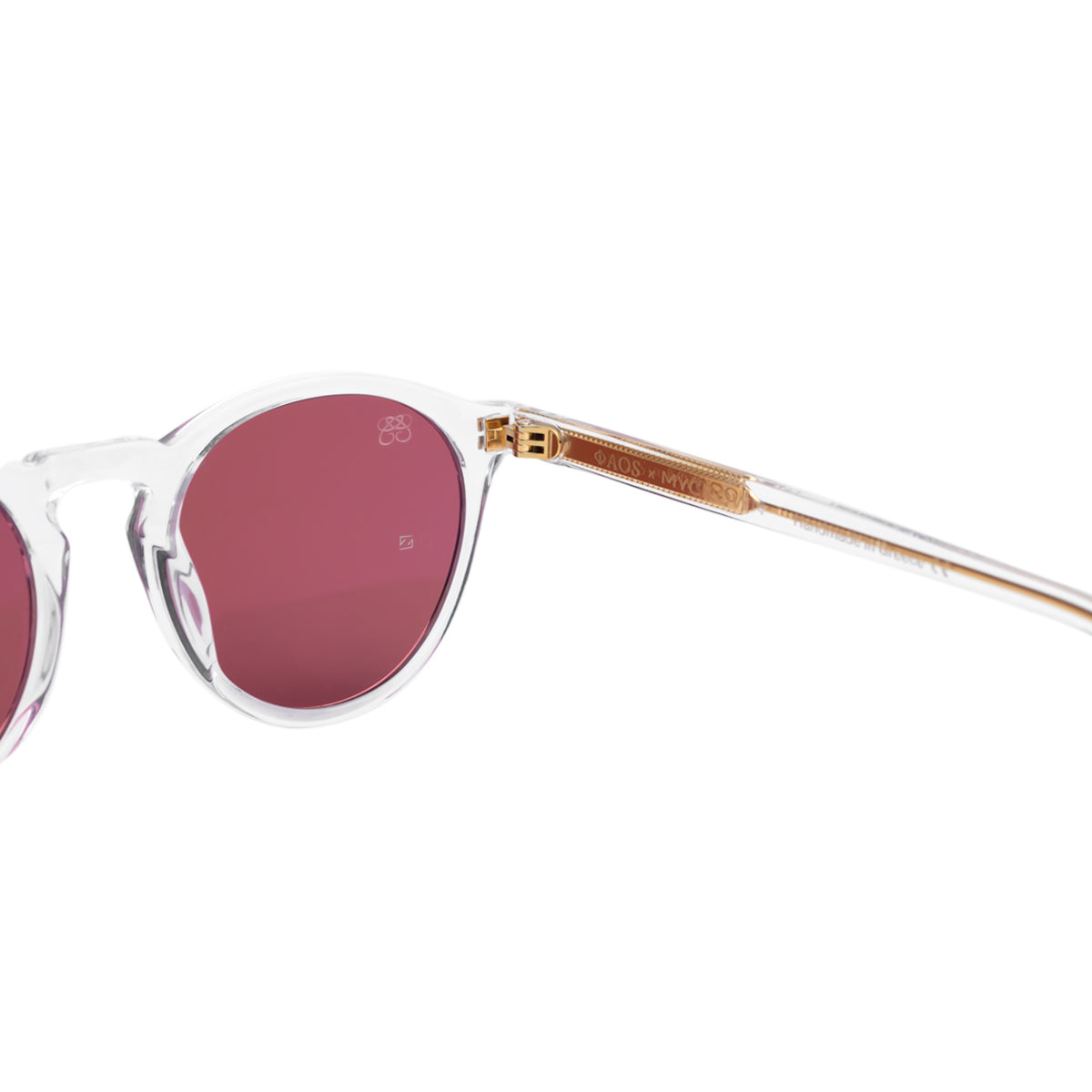 MONACO IN CRYSTAL WHITE WITH VOLCANIC RED LENSES