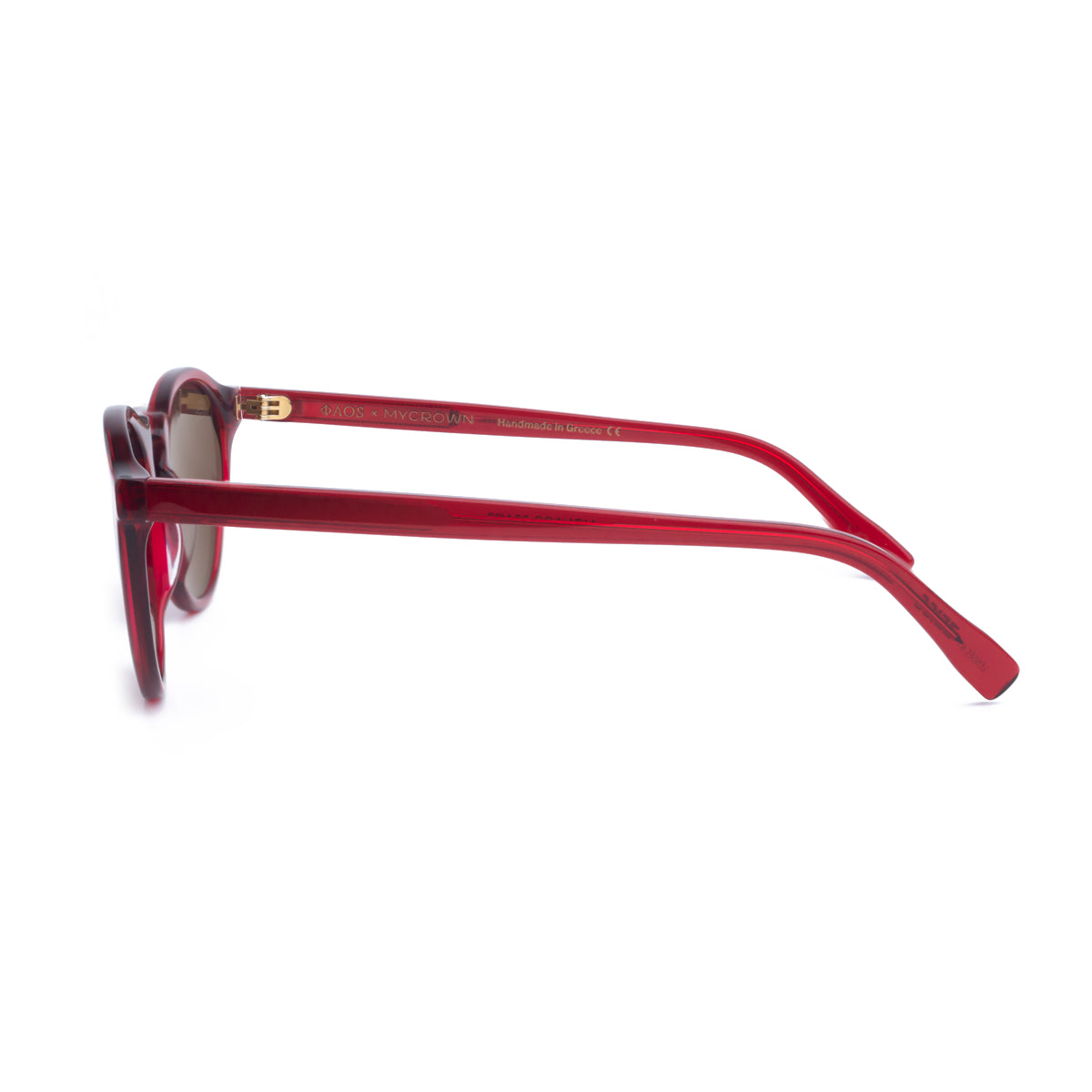 MONACO IN CRYSTAL RED WITH STONE BROWN LENSES